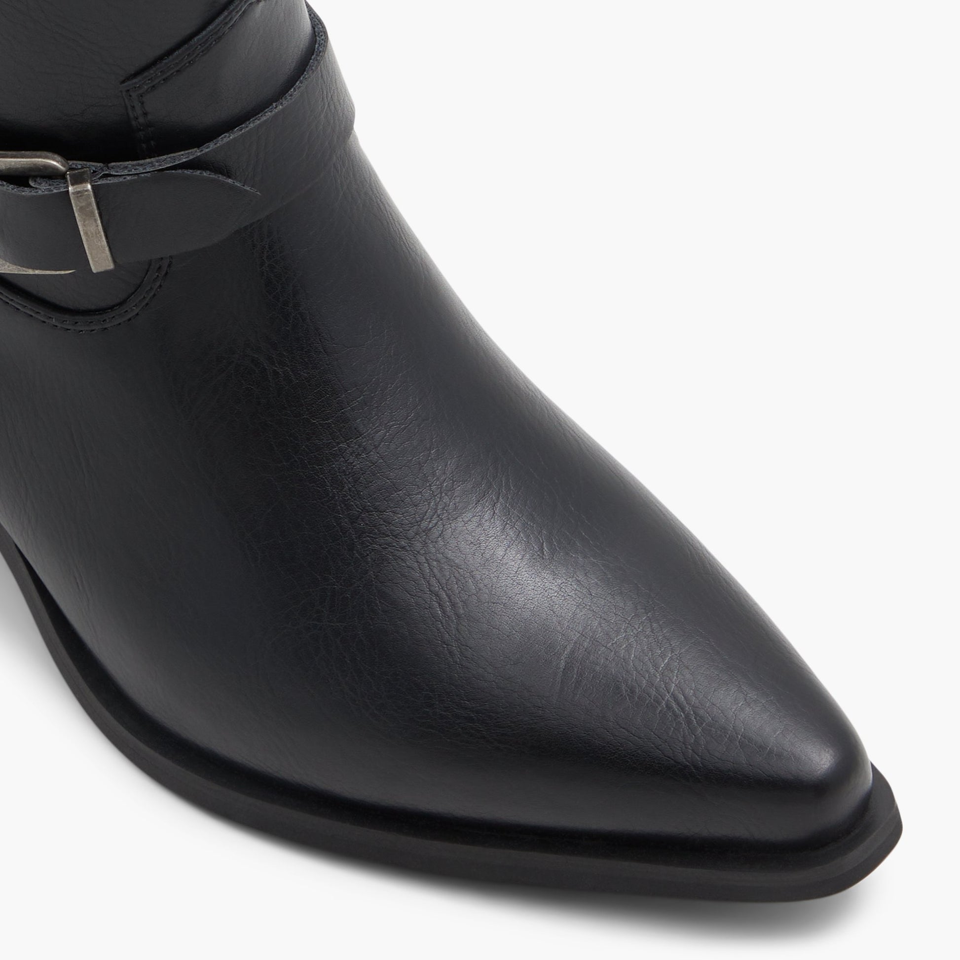 Close-up of the Black Texxas Western Mid-Calf Boots