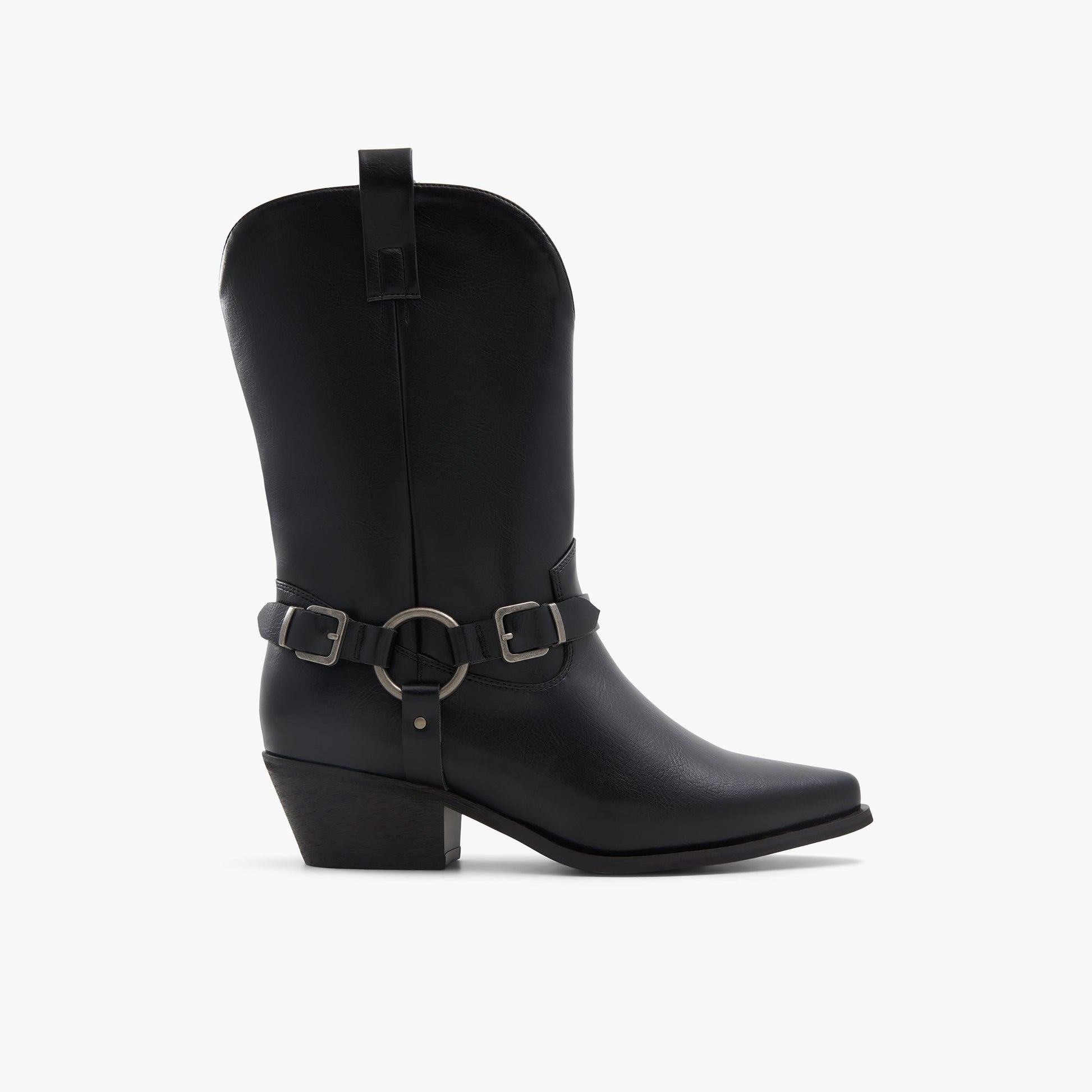 Main View of Black Texxas Western Mid-Calf Boots for Womens