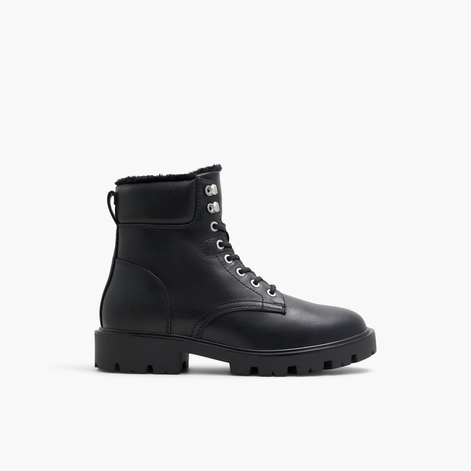 Main View of Black Carolyne Chunky Combat Boots for Womens