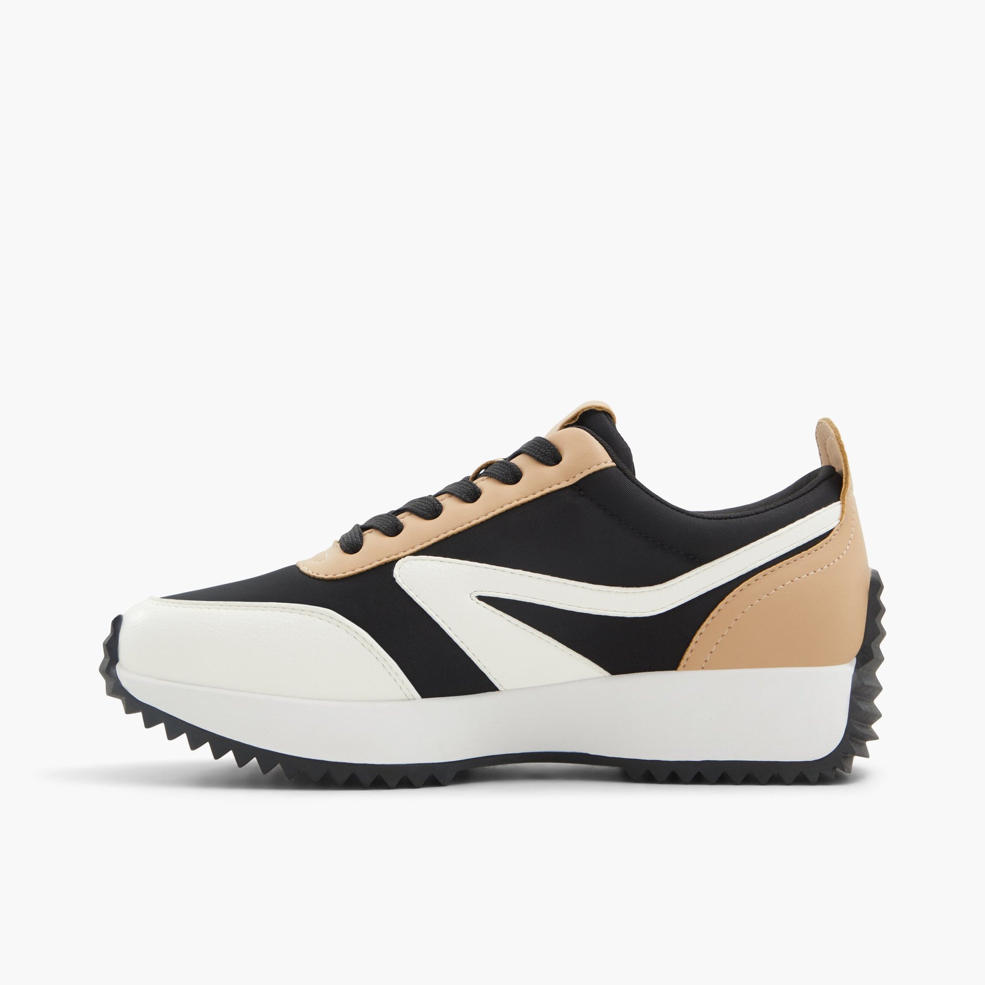 Side view of Black Multi Danie Low-top Sneakers