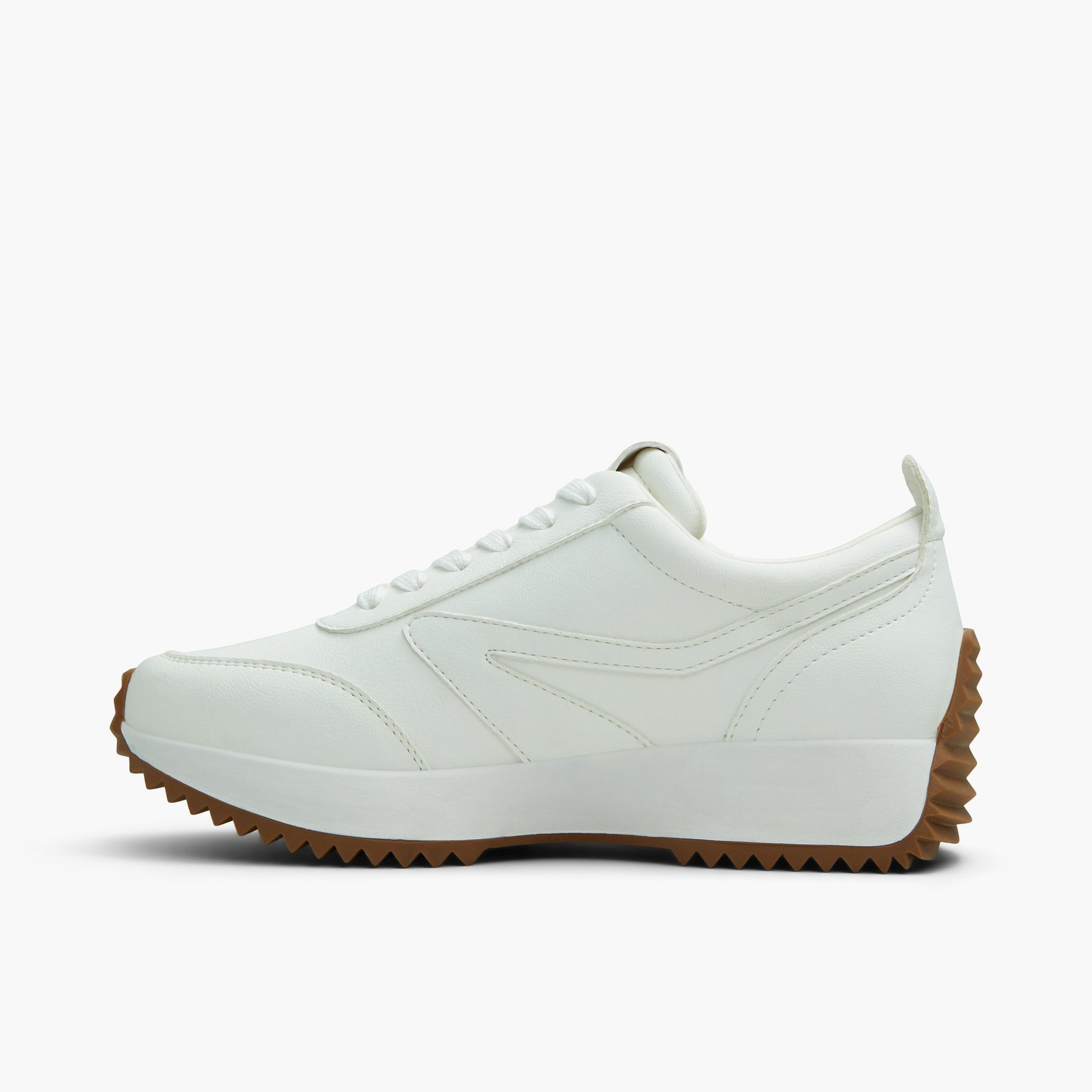 Side view of White Danie Low-Top Sneakers