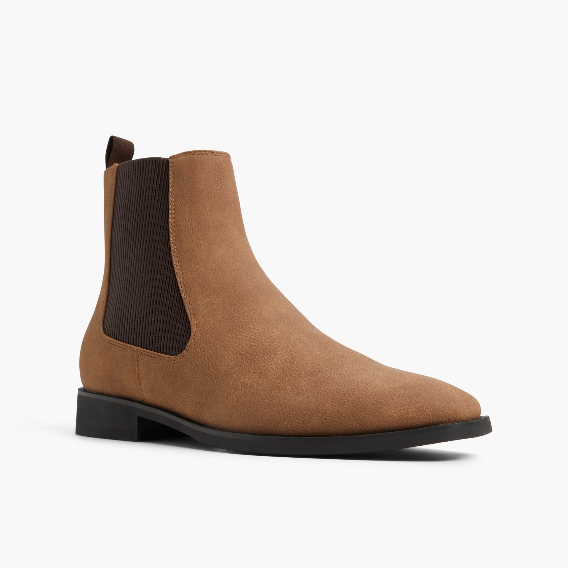 Three-quarter angle of Tan Coburn Chelsea Boots's front side