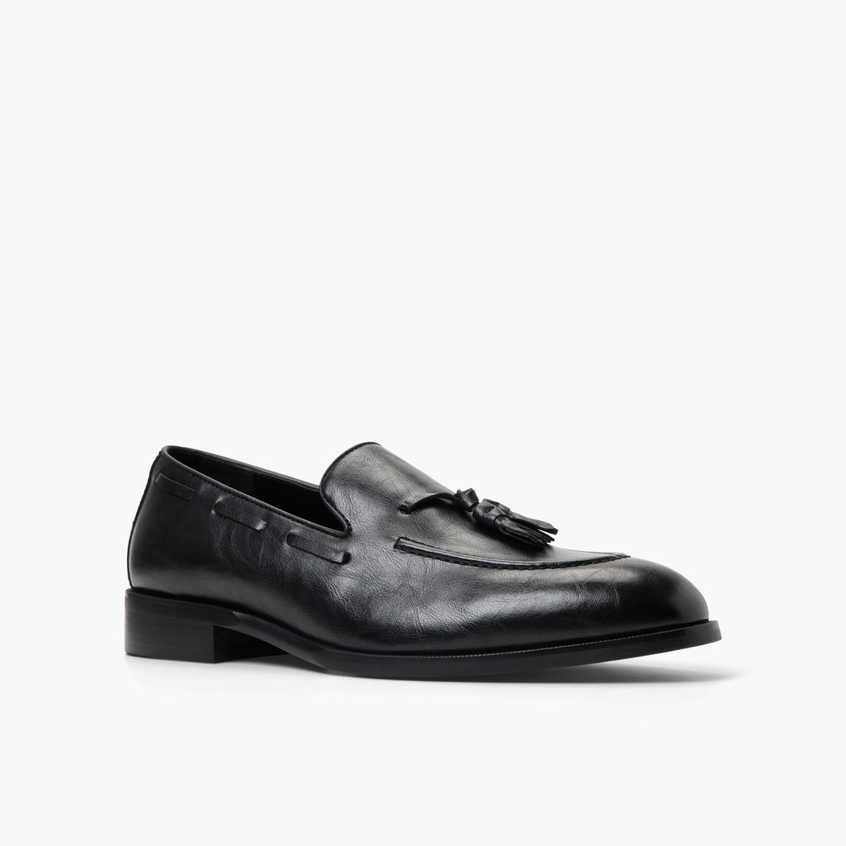 Three-quarter angle of Black Mitchum Loafers's front side