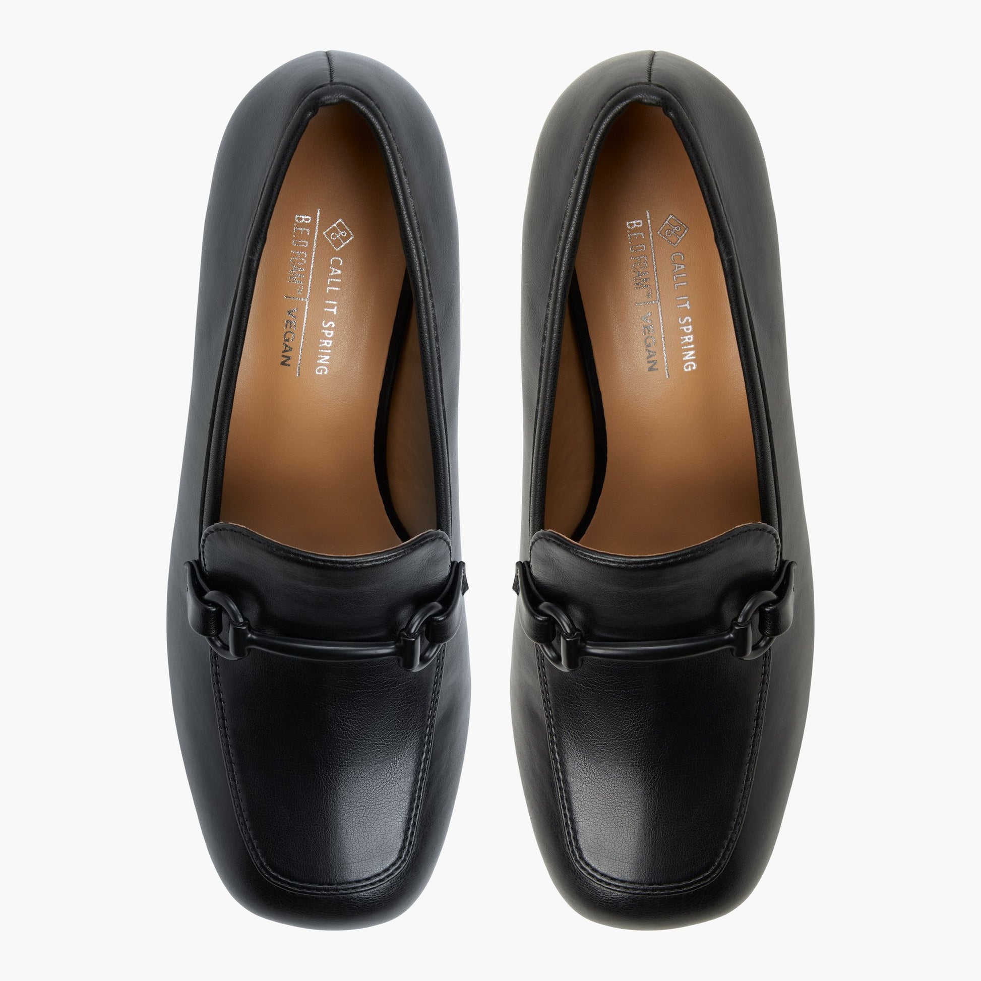 Test FR:Top-down view of the Noir Saylorr Flâneurs à talons blocs