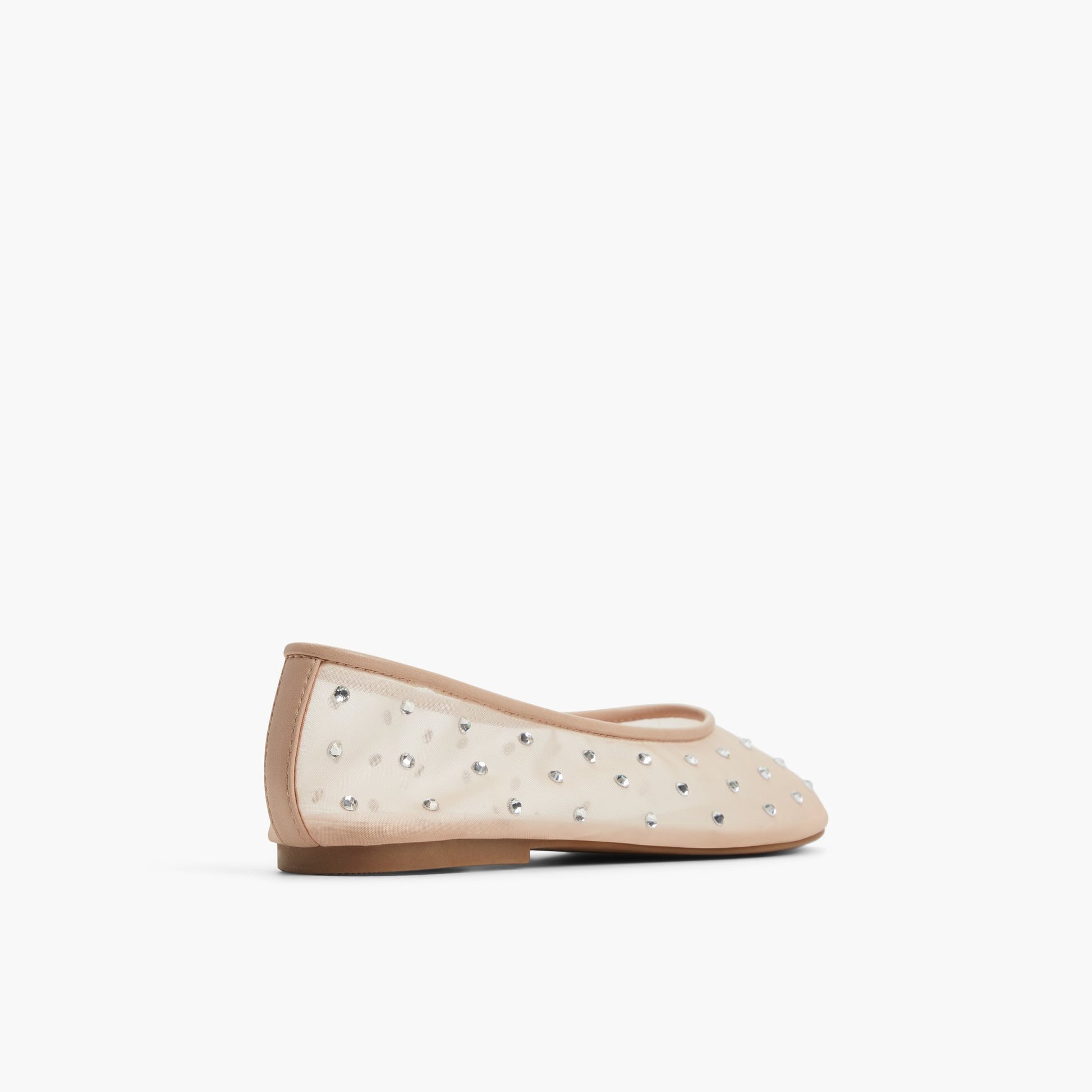Three-quarter angle of Bone Kizzy Mesh Ballerina Flats's back side