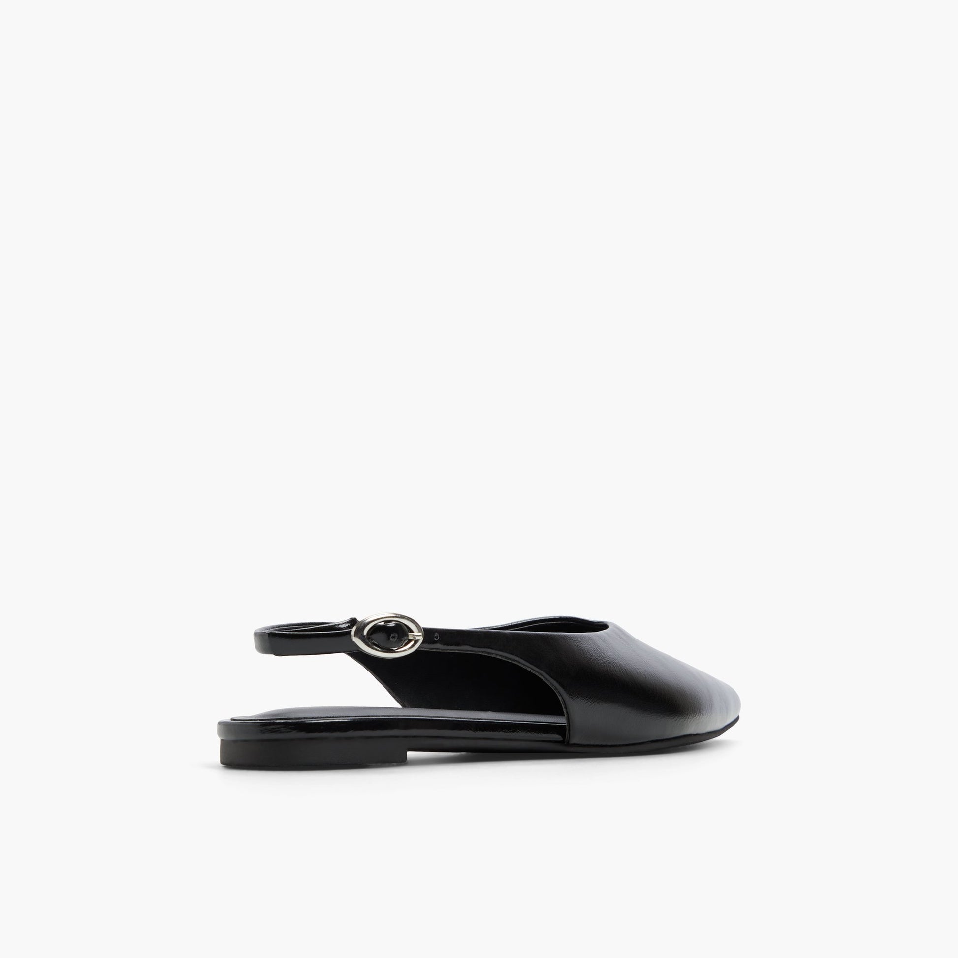 Three-quarter angle of Other Black Astride Slingback Flats's back side