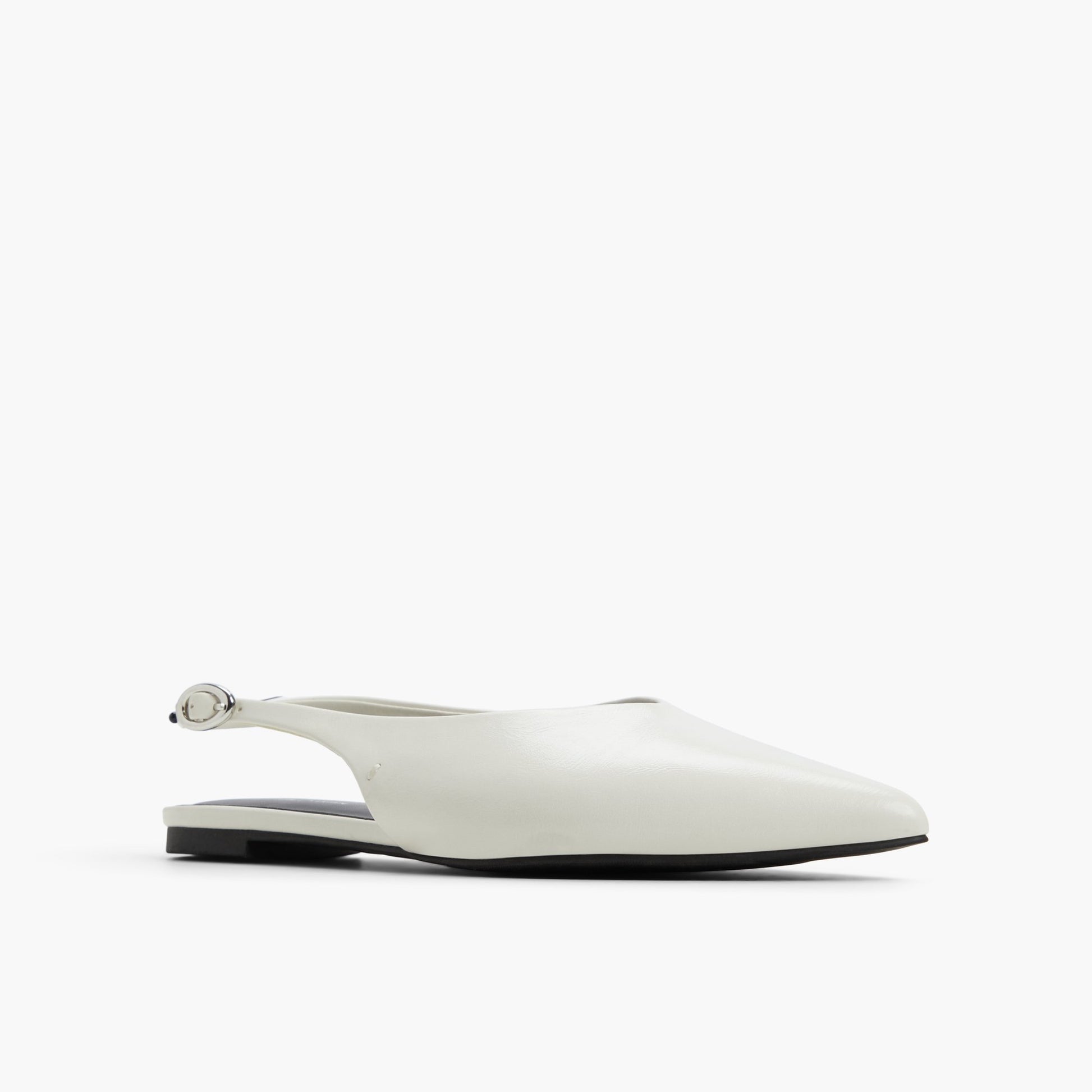 Three-quarter angle of Ice Astride Slingback Flats's front side
