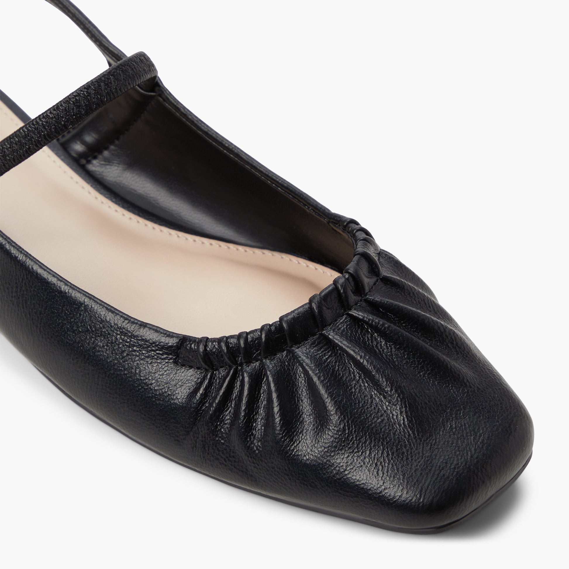 Close-up of the Black Alyssah Slingback Mary Janes