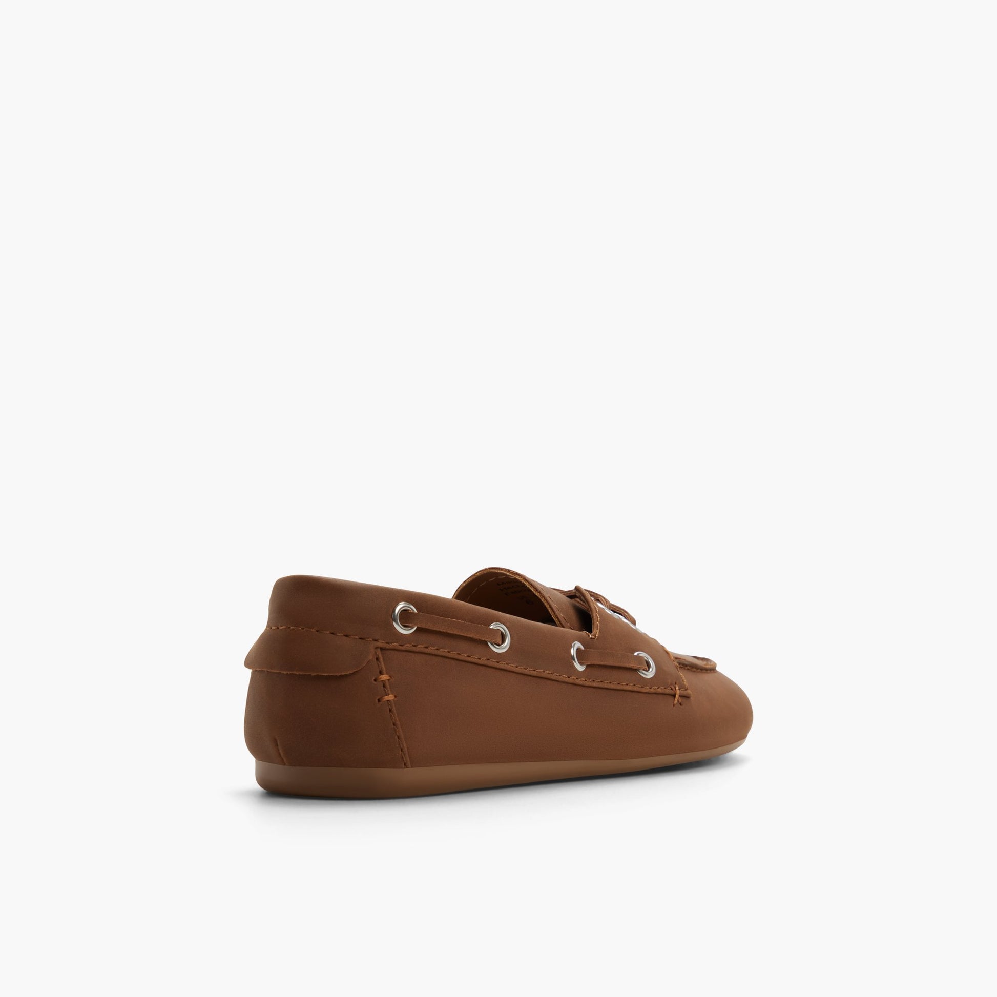Three-quarter angle of Cognac Shelly Boat Shoes's back side