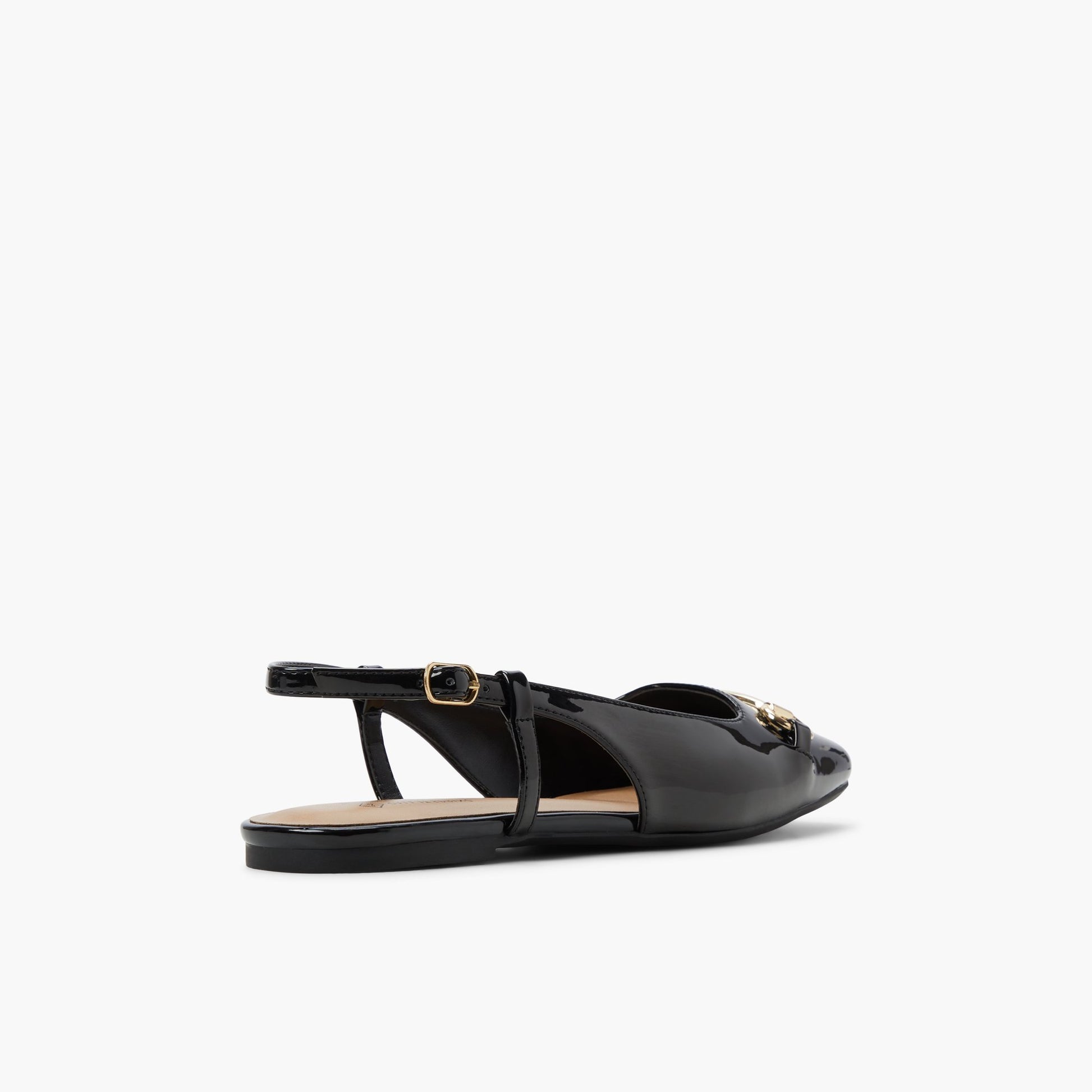 Three-quarter angle of Other Black Circe Slingback Ballerina Flats's back side