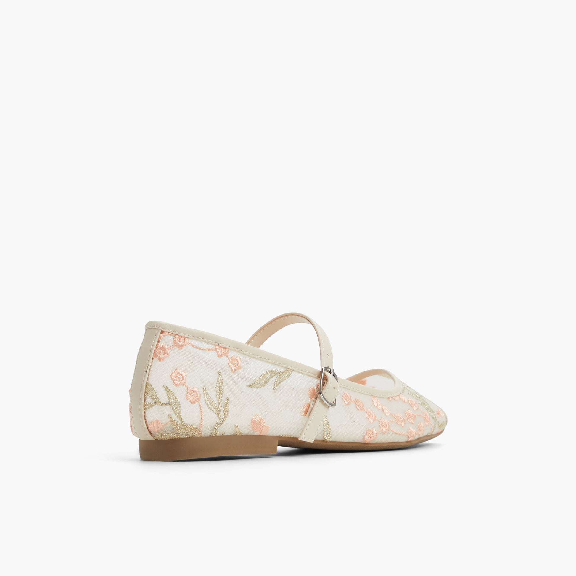 Three-quarter angle of Other beige Janeyy Mary Jane ballerinas's back side
