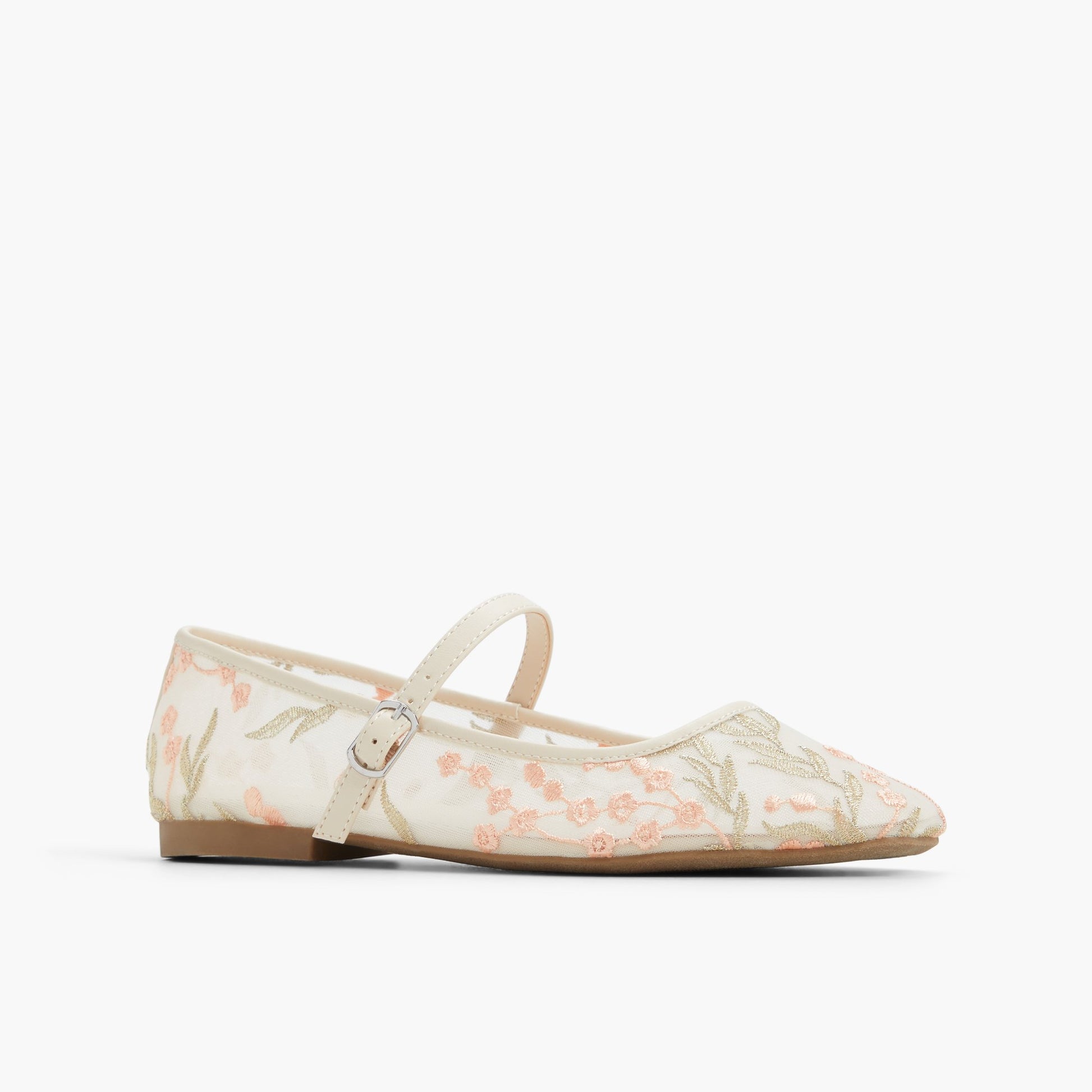 Three-quarter angle of Other beige Janeyy Mary Jane ballerinas's front side