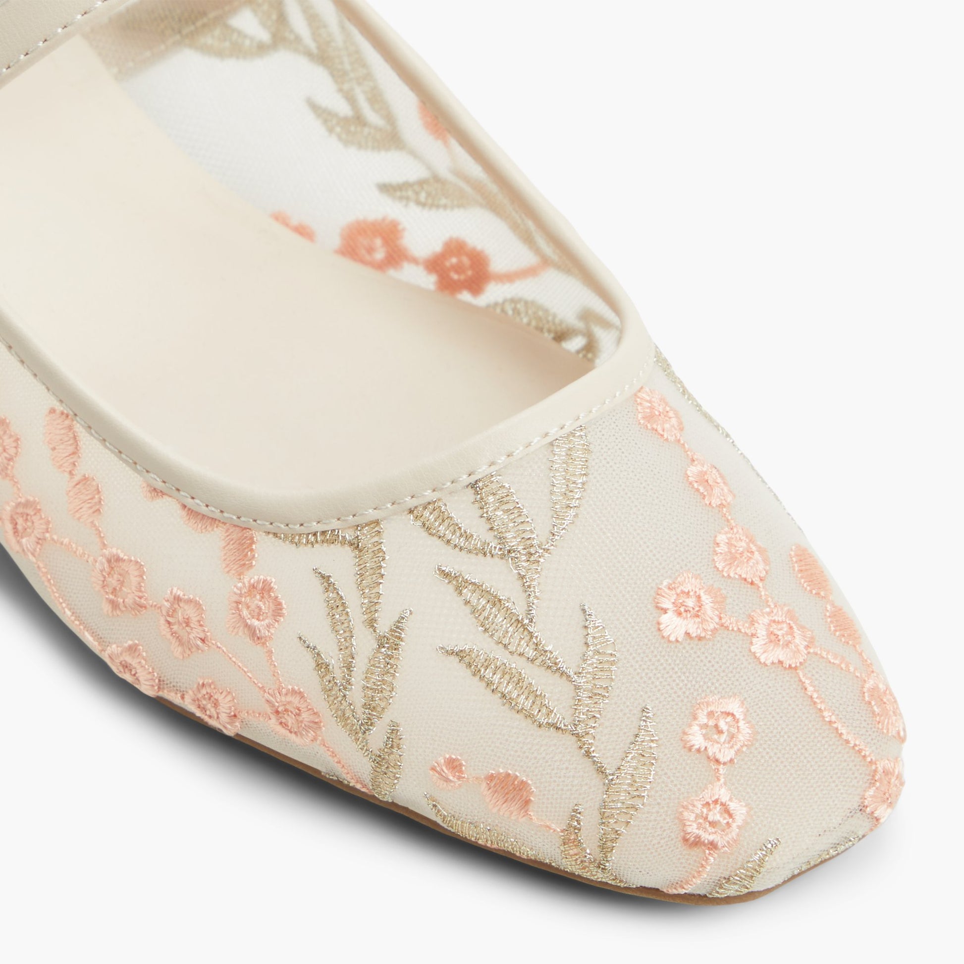 Close-up of the Other beige Janeyy Mary Jane ballerinas