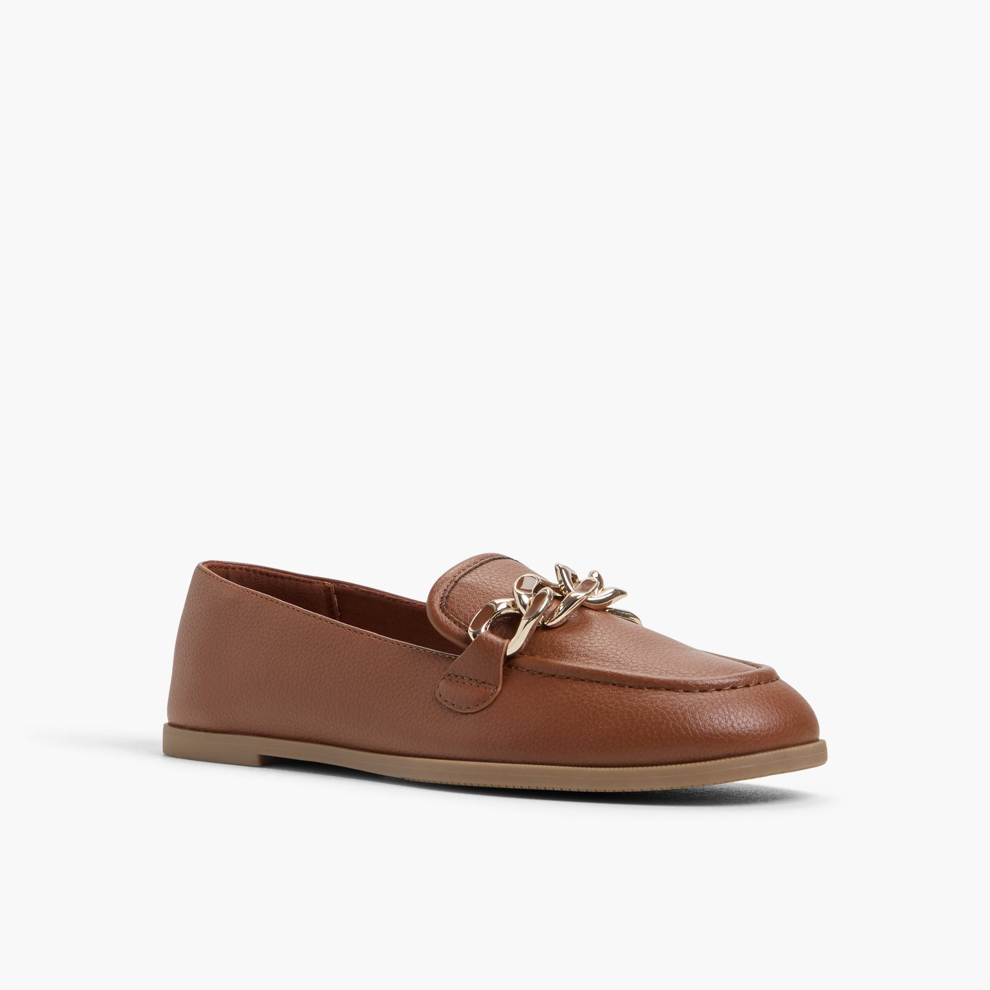 Three-quarter angle of Light Brown Derayne Loafers's front side