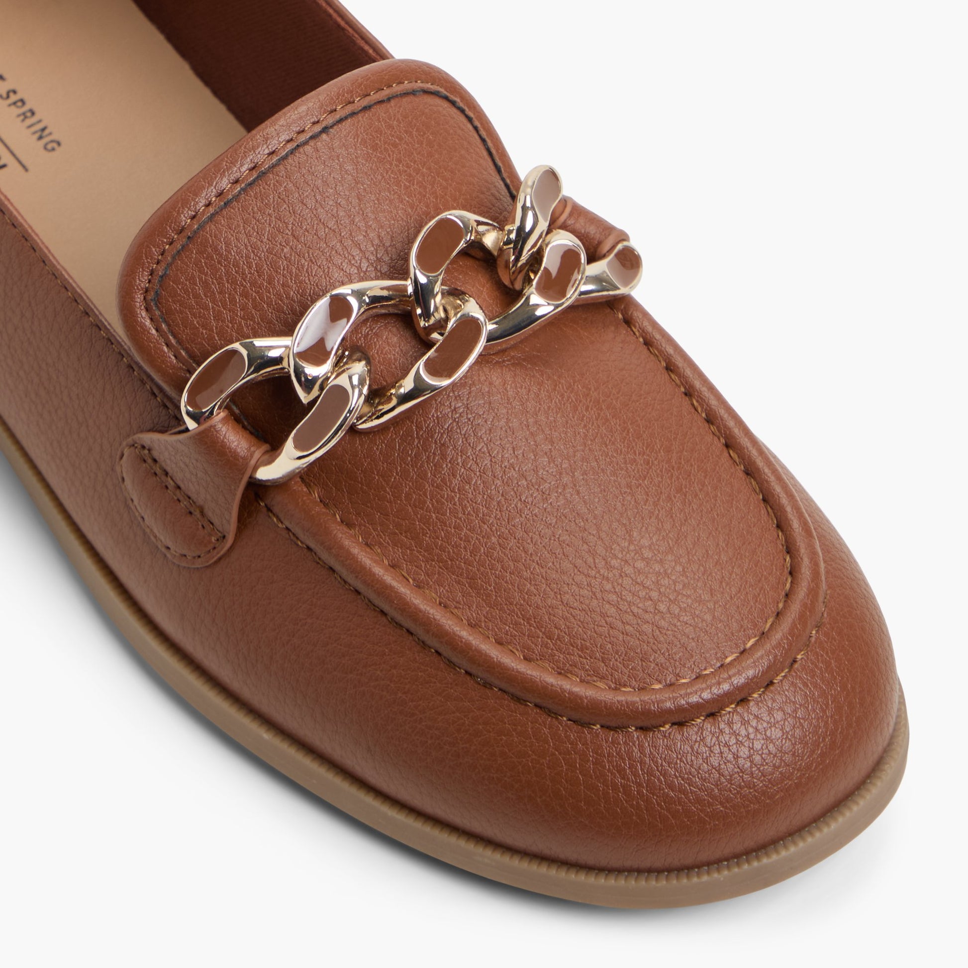 Close-up of the Light Brown Derayne Loafers