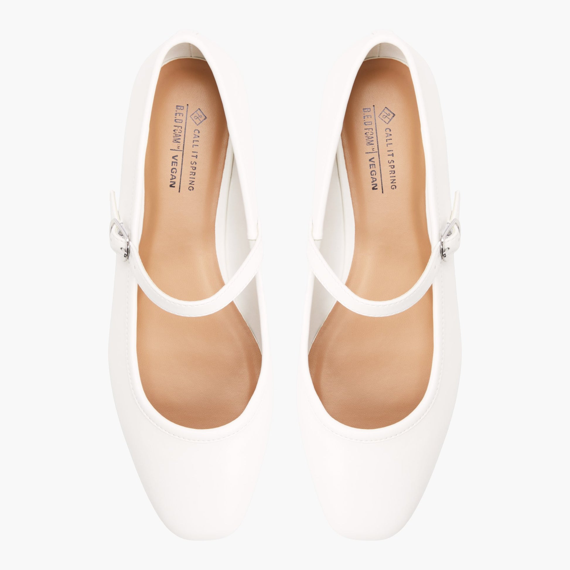 Test FR:Top-down view of the Blanc Janeyy Ballerines Mary Jane