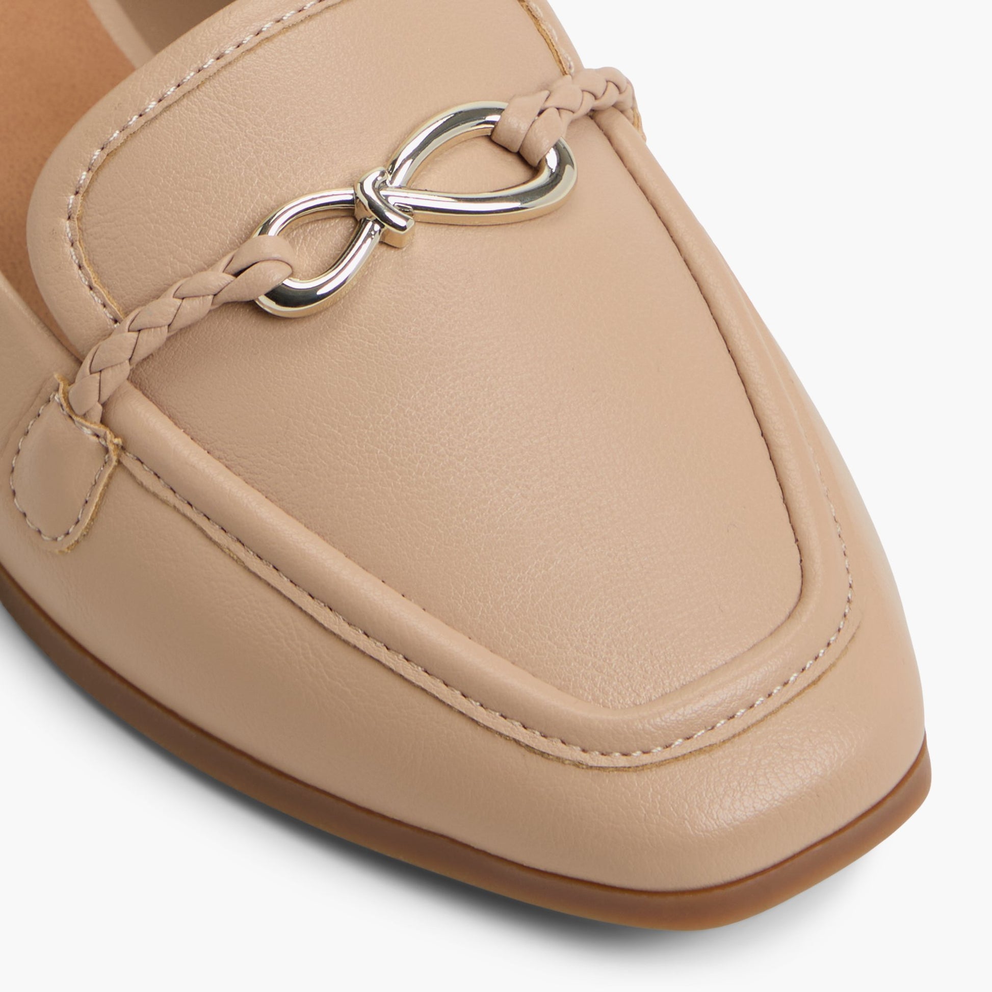Close-up of the Medium Beige Pilar Loafers