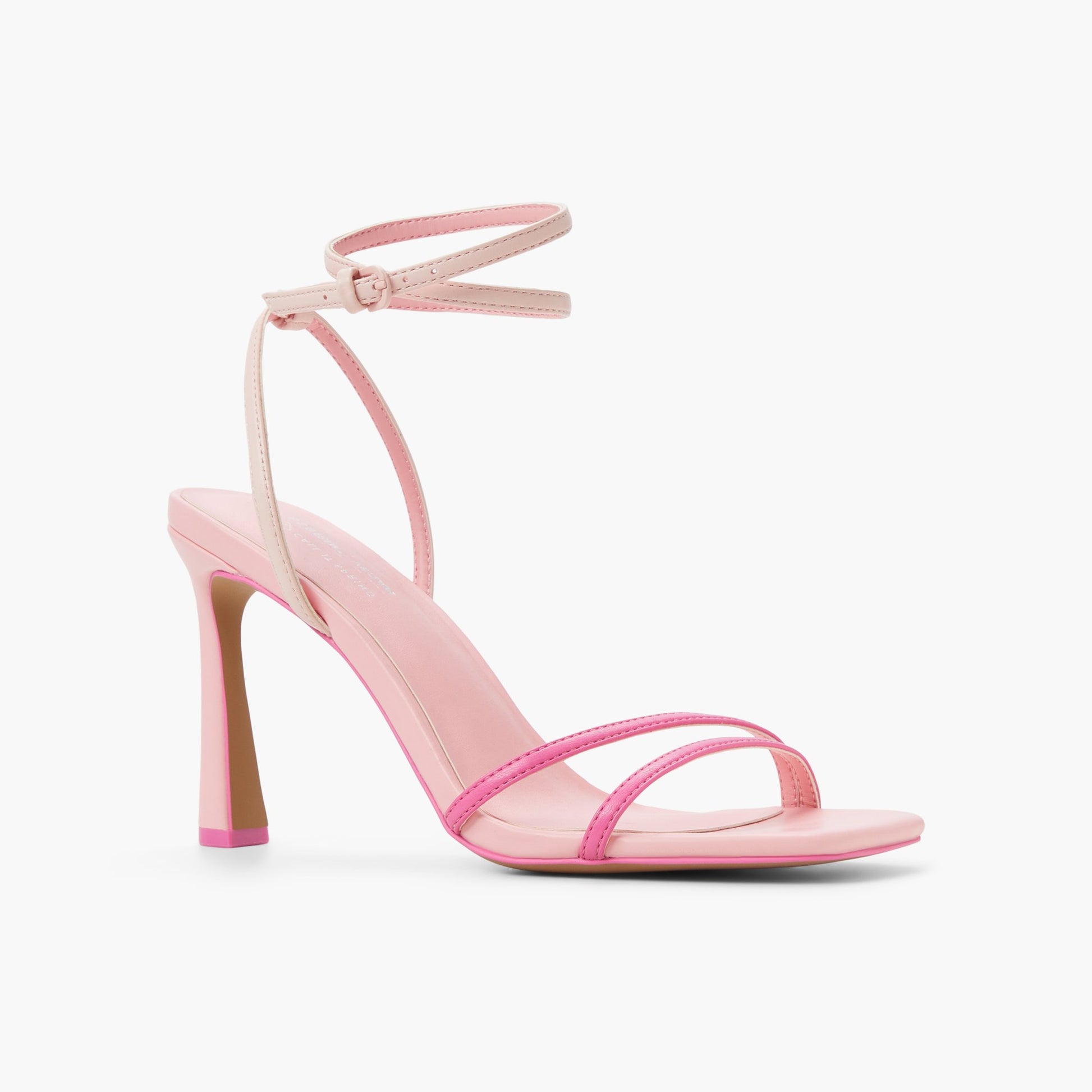 Three-quarter angle of Other Pink Almaa High Heel Sandals's front side
