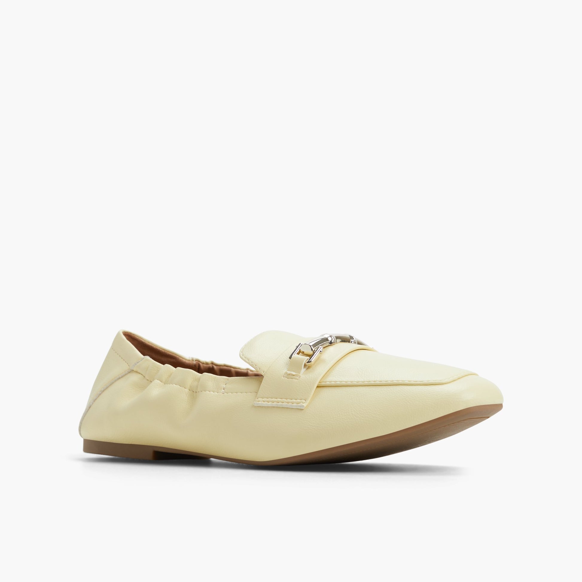Three-quarter angle of Light Yellow Tiera Loafers's front side