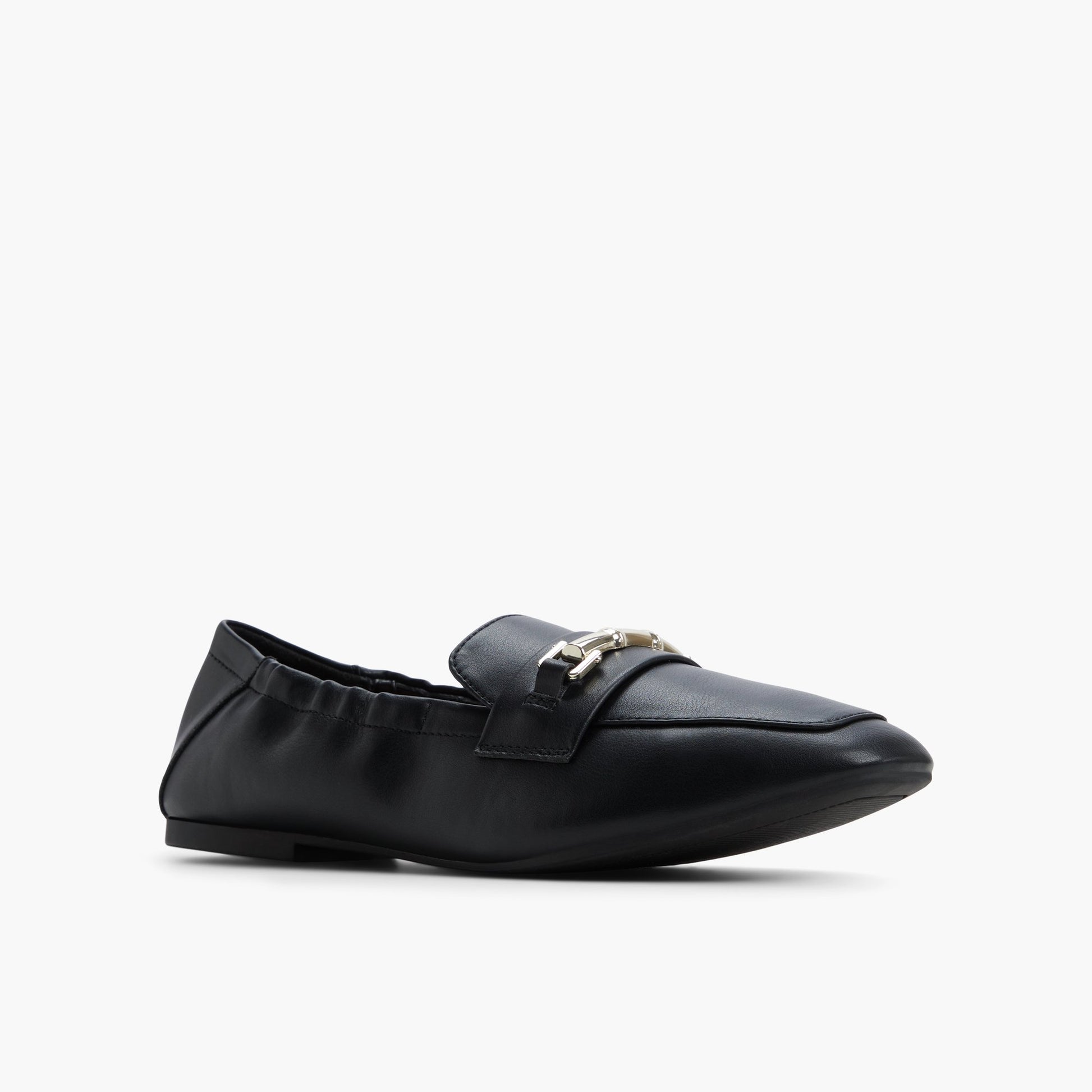 Three-quarter angle of Black Tiera Loafers's front side