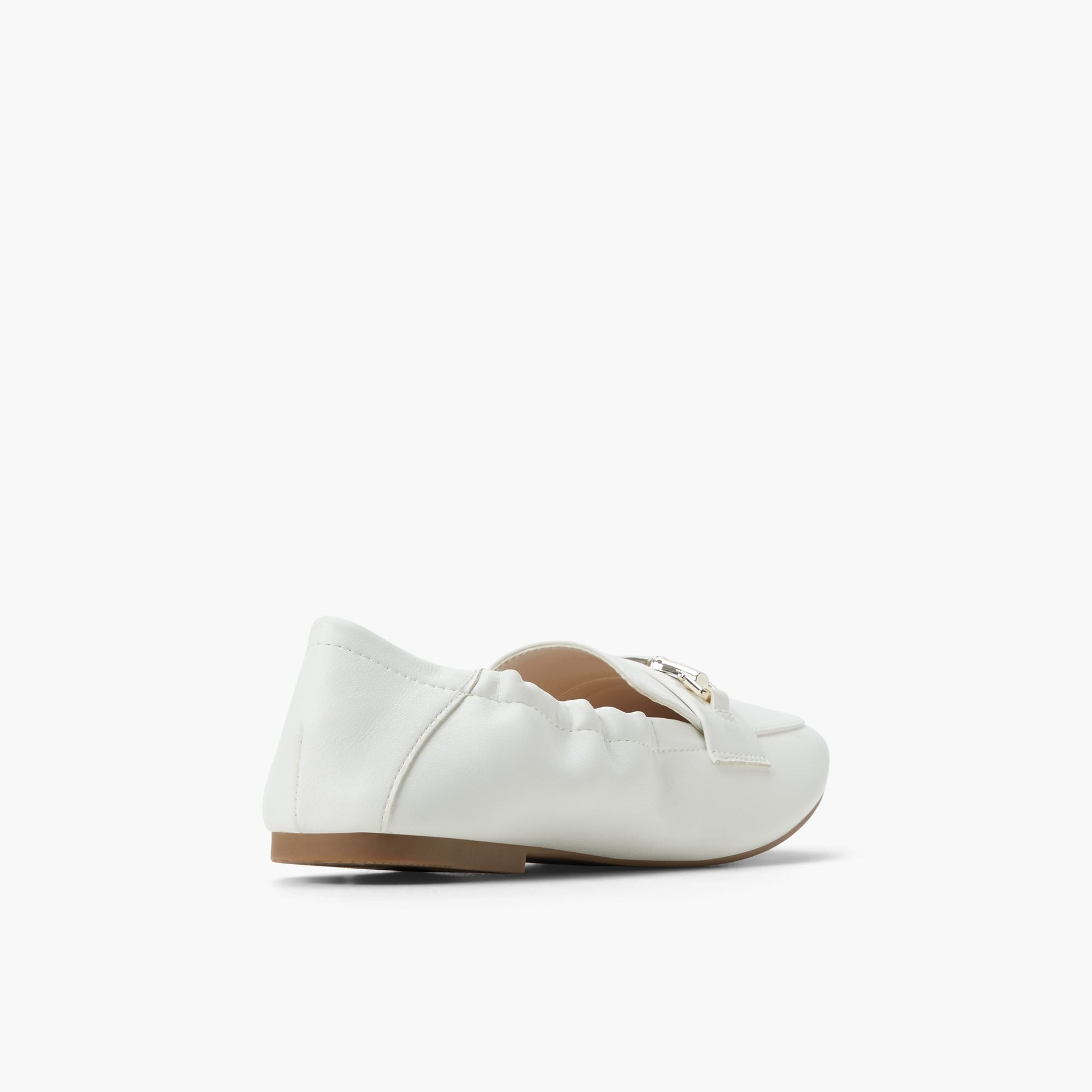 Three-quarter angle of White Tiera Loafers's back side