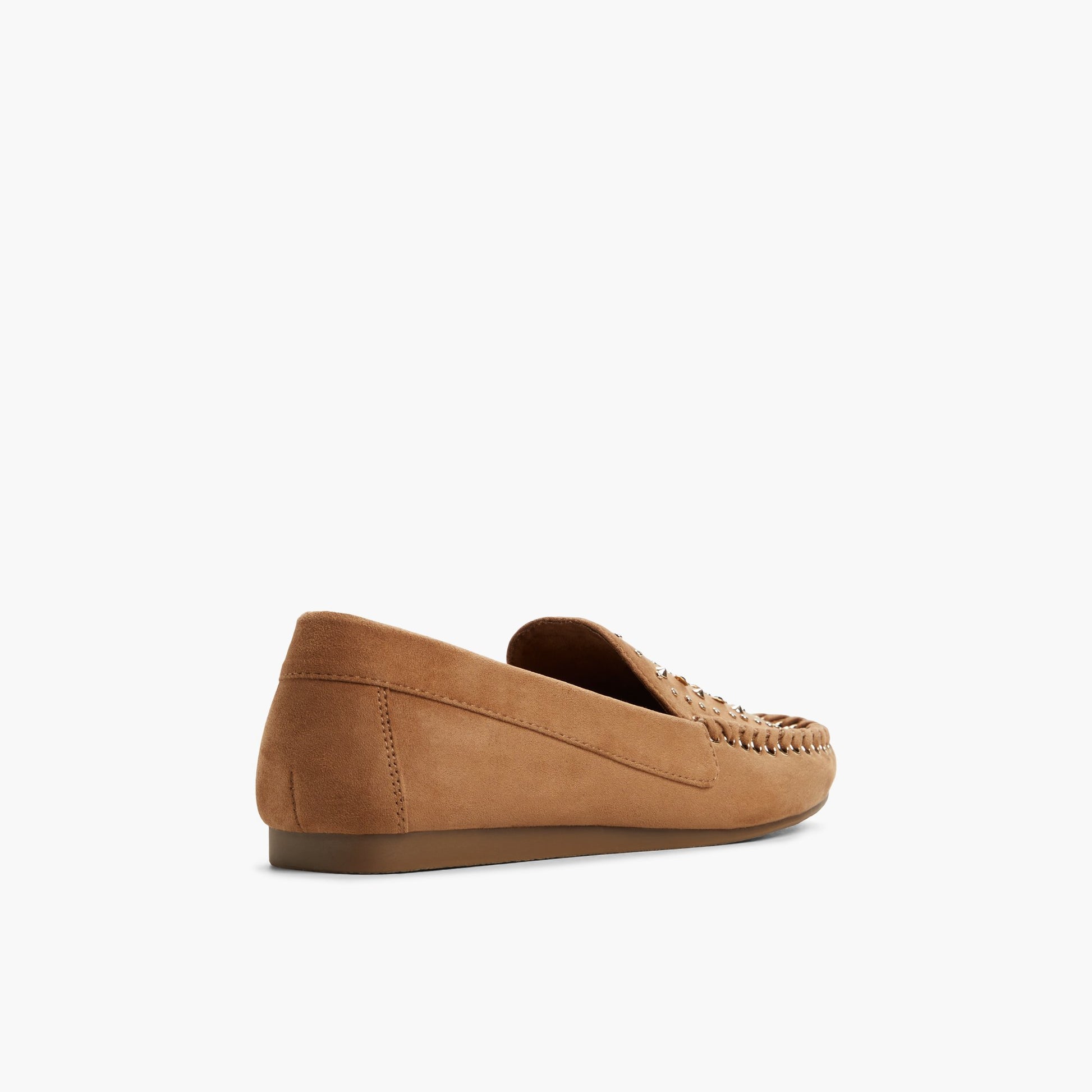 Three-quarter angle of Medium Beige Reiko Loafers's back side