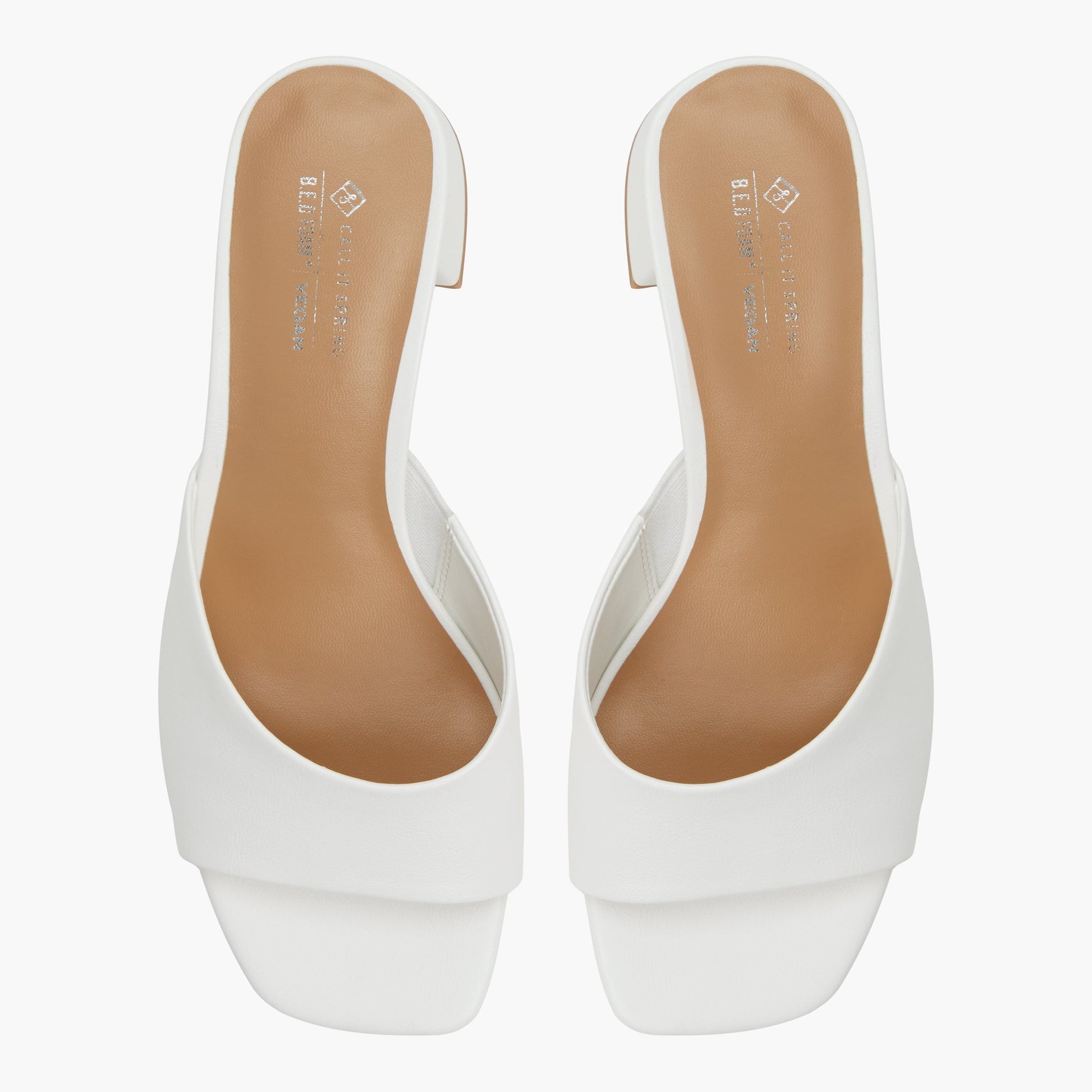 Test FR:Top-down view of the Glace Lanaa Sandales mules à talon bloc