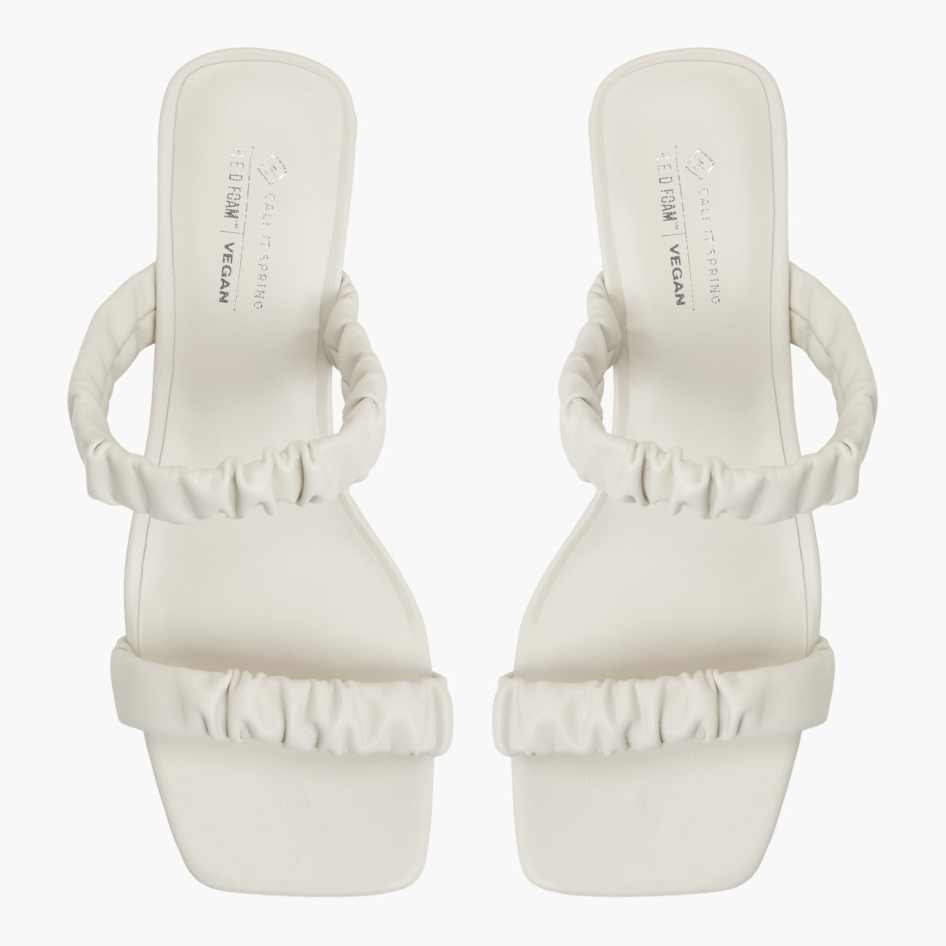 Top-down view of the Ice Briannah Block Heel Mules