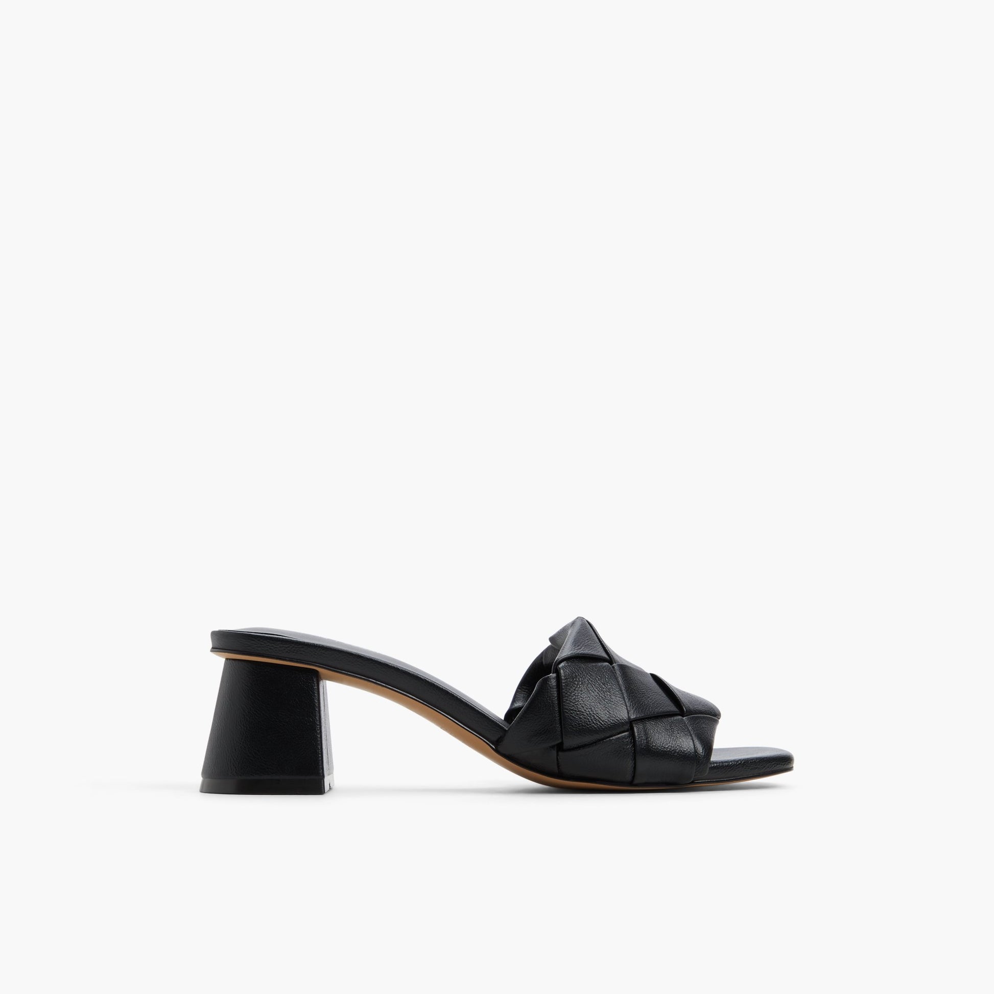 Main View of Black Dreaamy Block Heel Mules for Womens