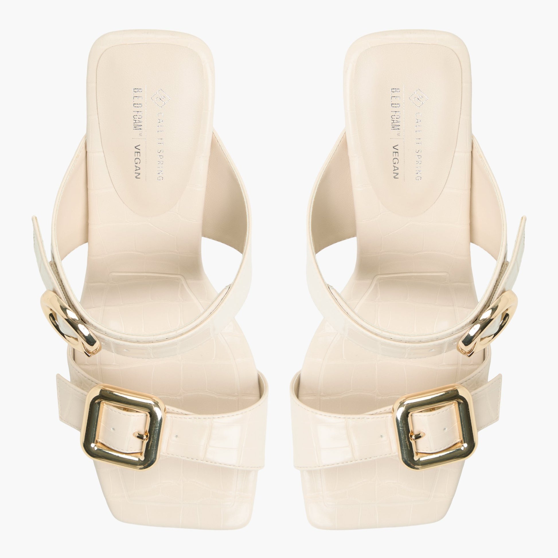 Top-down view of the Bone Zoeey High Heel Mule Sandals