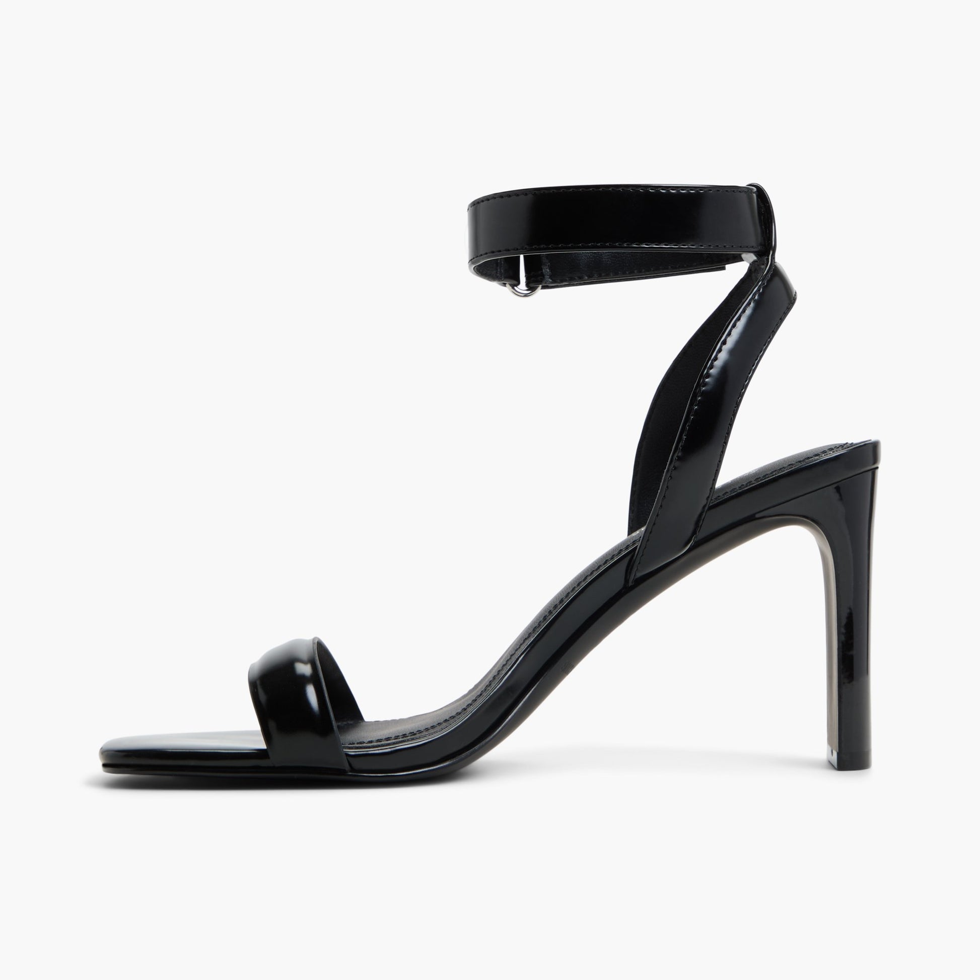 Side view of Black Nichole High Heel Sandals