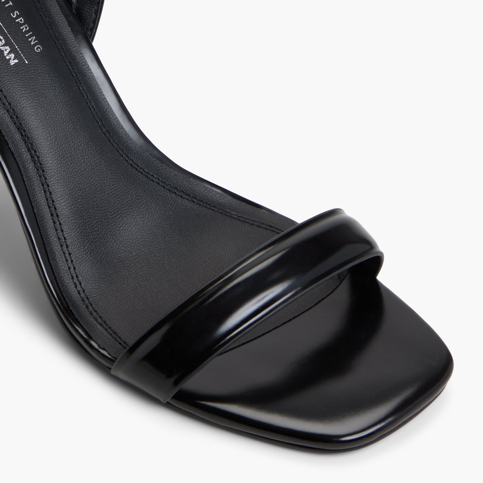 Close-up of the Black Nichole High Heel Sandals