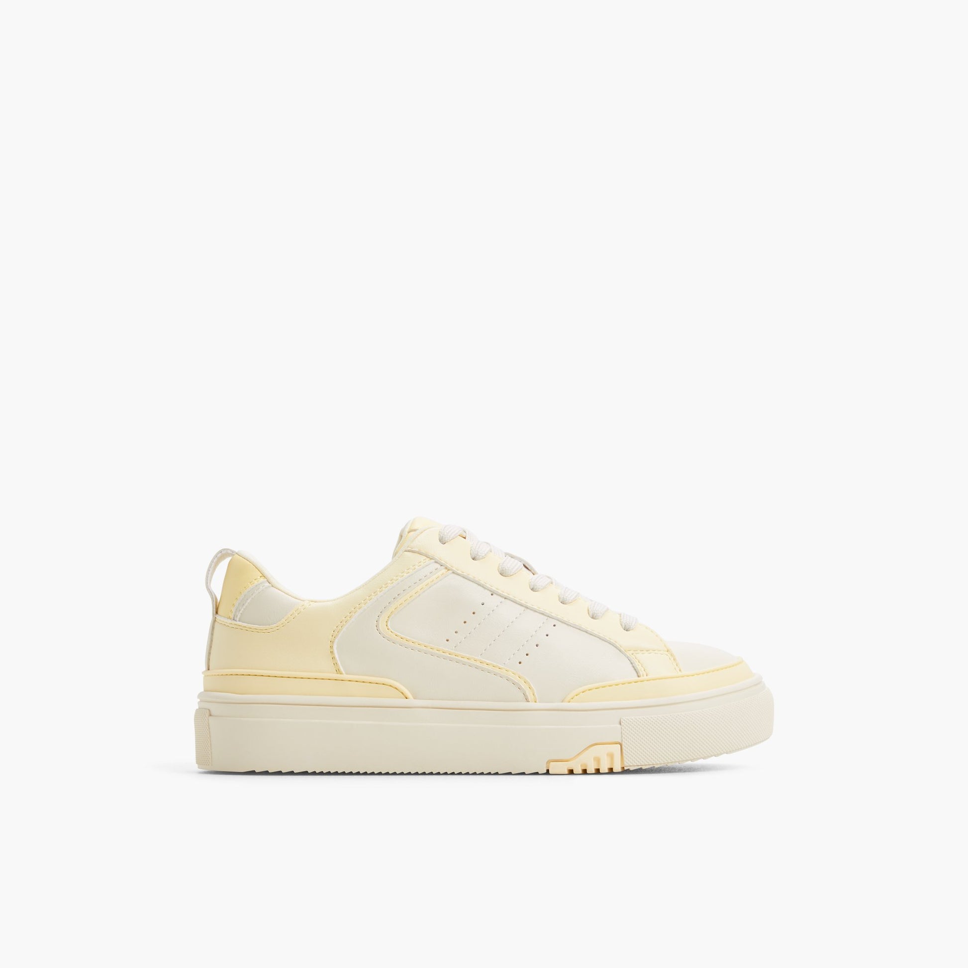Main View of Light Yellow Tempest Cup Sole Sneakers for Womens