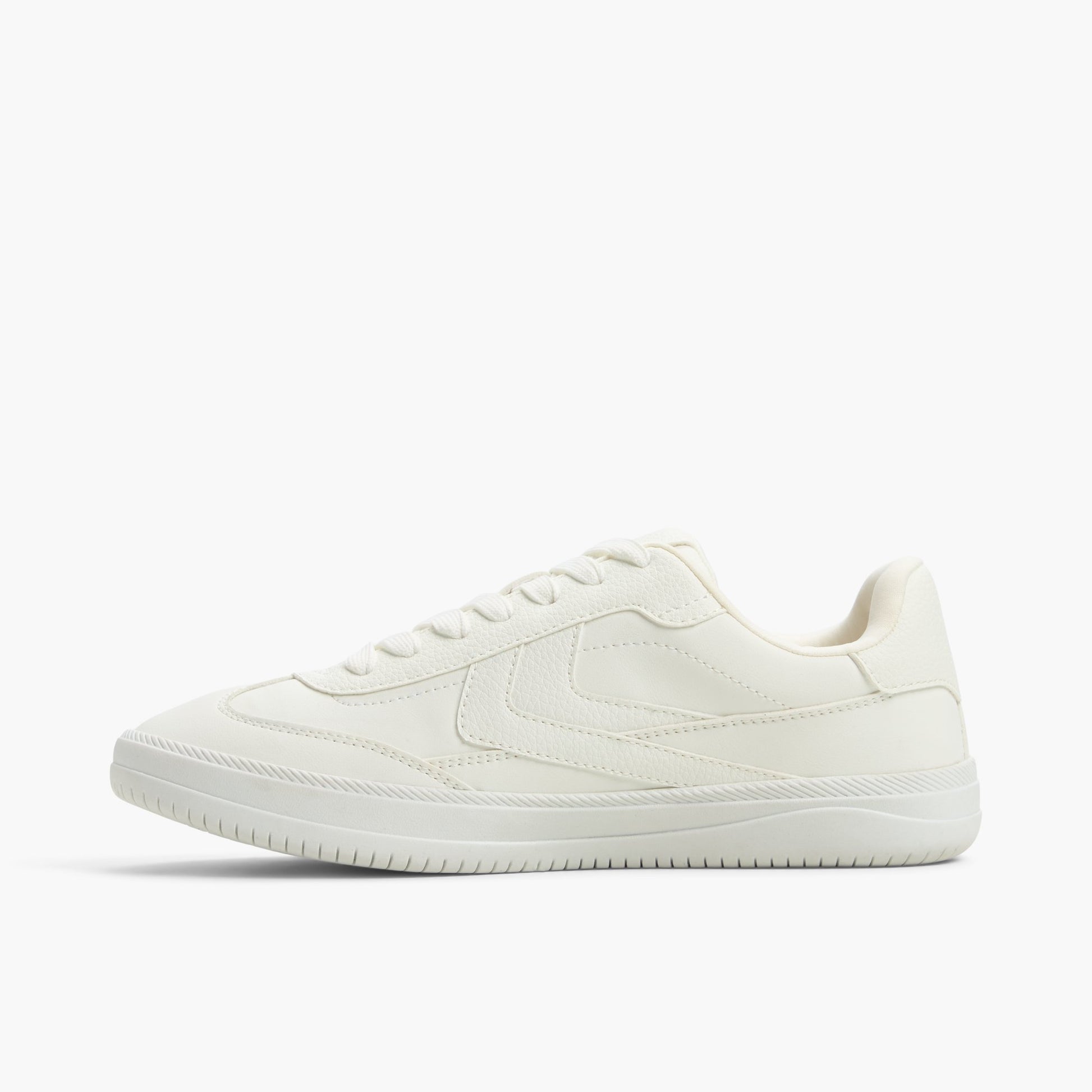 Test FR:Side view of Blanc Salome Sneakers à semelles cuvettes