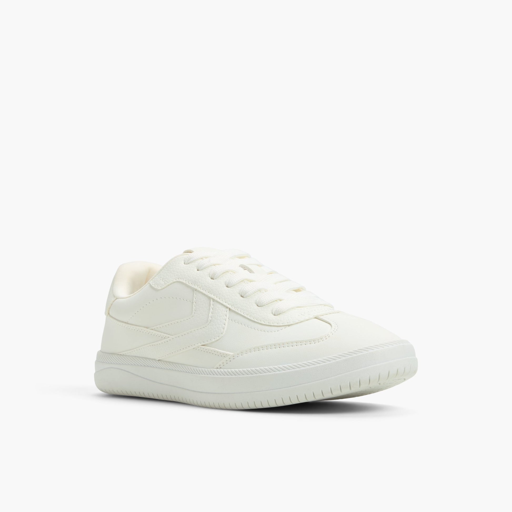 Test FR:Three-quarter angle of Blanc Salome Sneakers à semelles cuvettes's front side