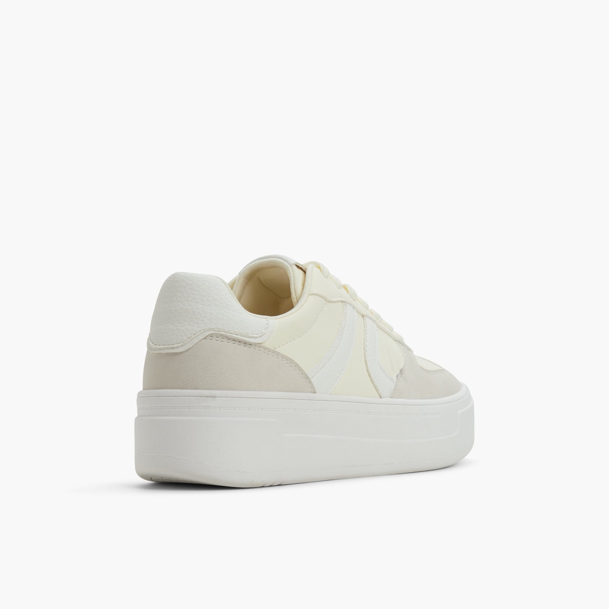 Three-quarter angle of Light Yellow Darbie Cup Sole Sneakers's back side