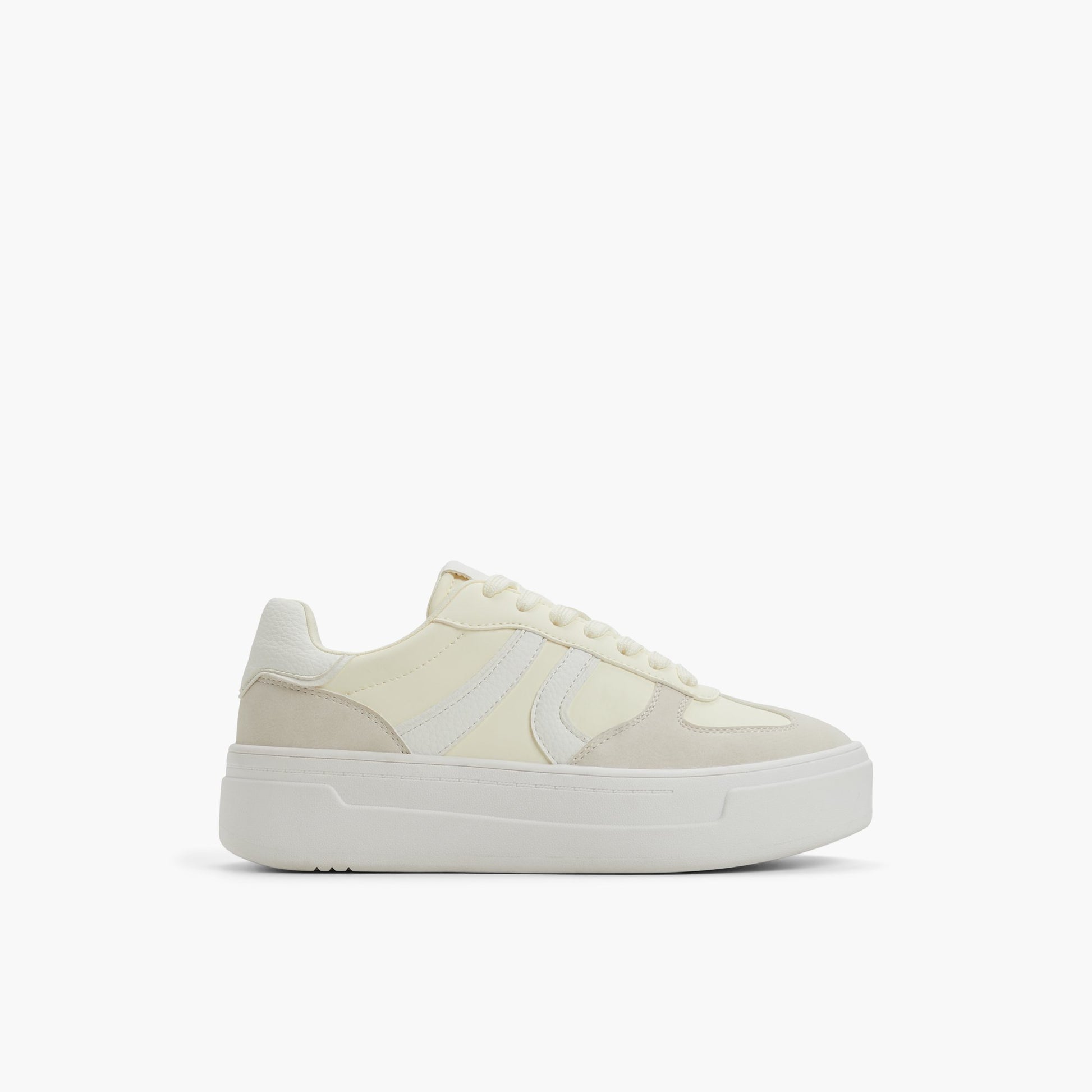 Main View of Light Yellow Darbie Cup Sole Sneakers for Womens
