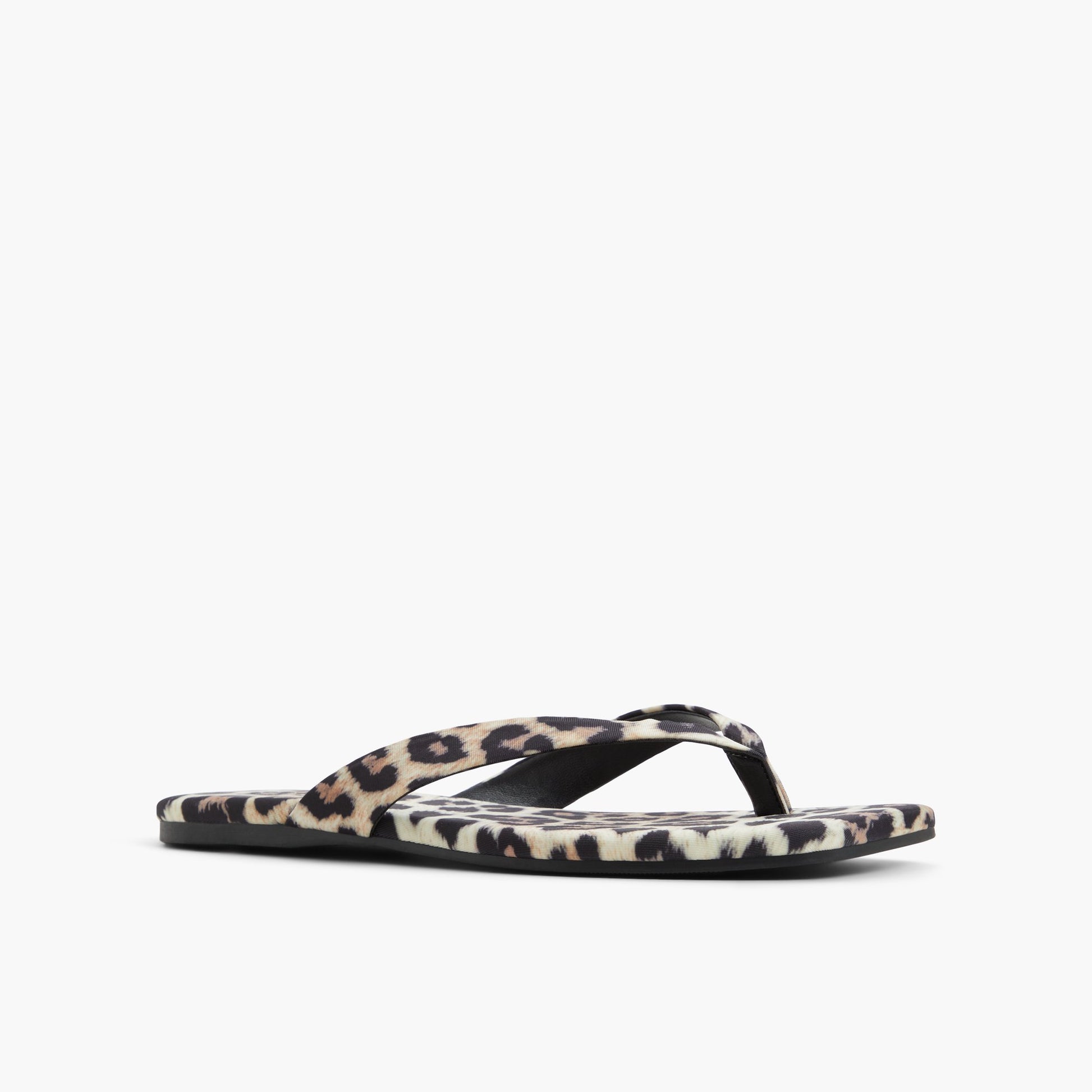 Three-quarter angle of Brown Overflow Kayce Thong Sandals's front side