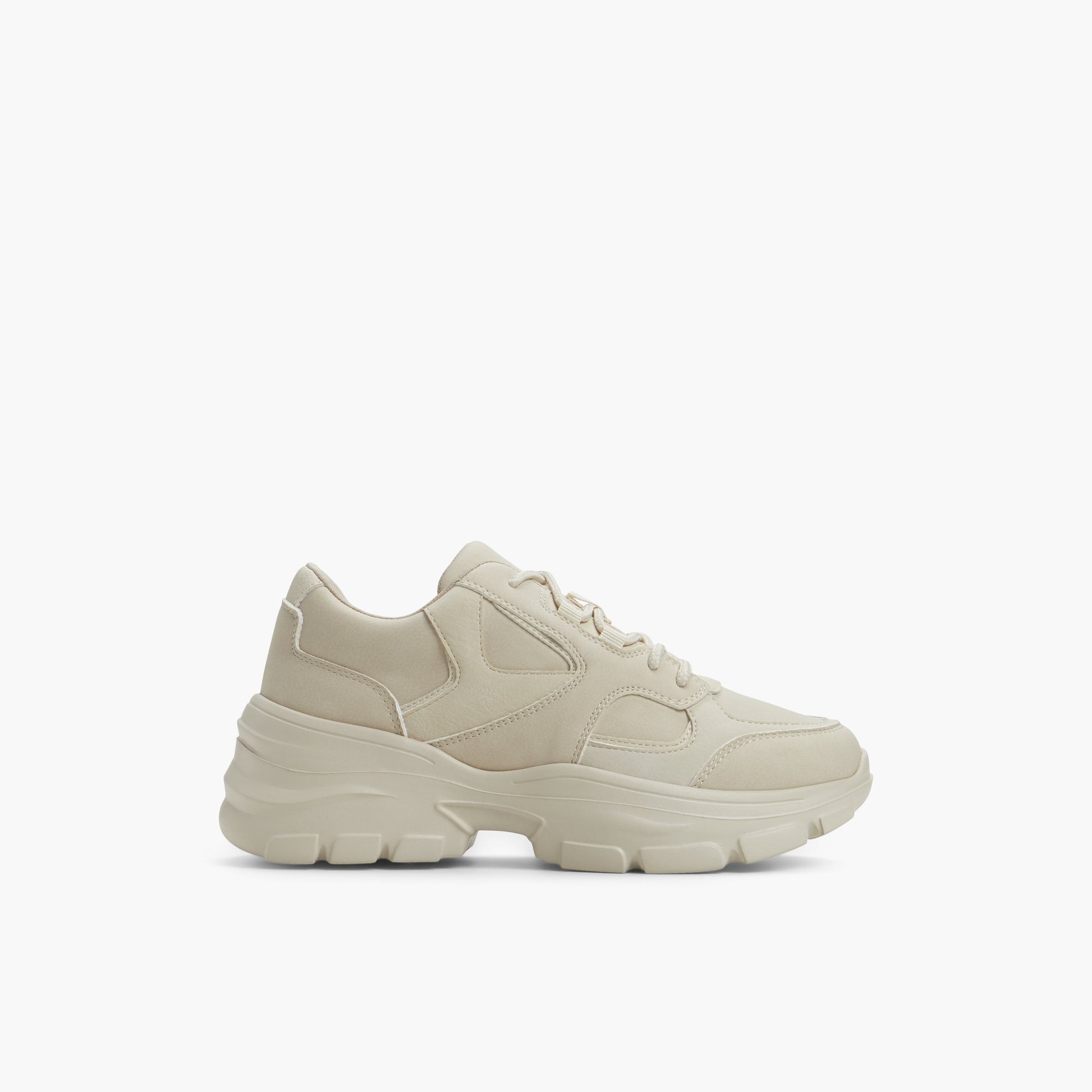 Main View of Light Grey Lillah Chunky Low-Top Sneakers for Womens