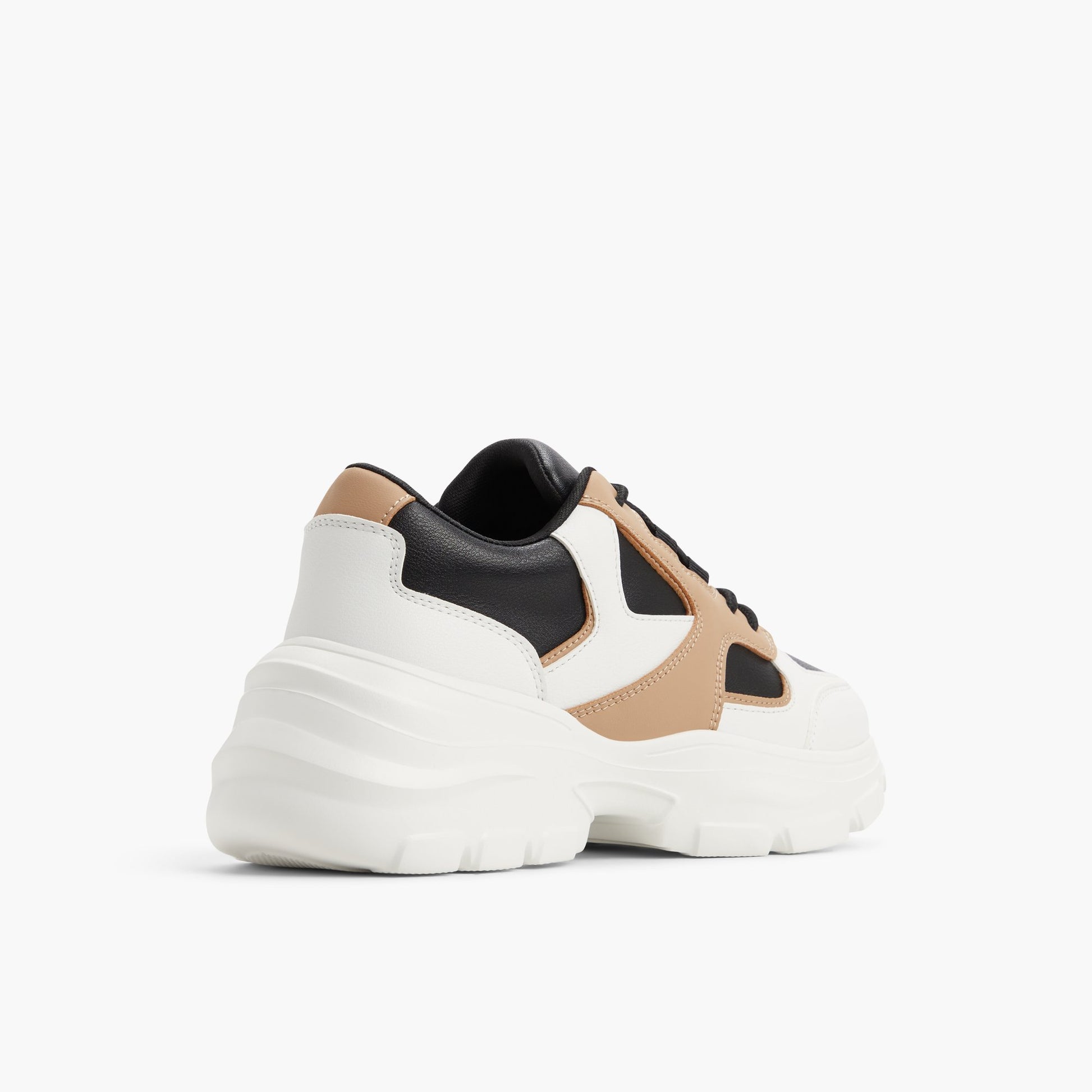 Three-quarter angle of Black Multi Lillah Chunky Low-Top Sneakers's back side
