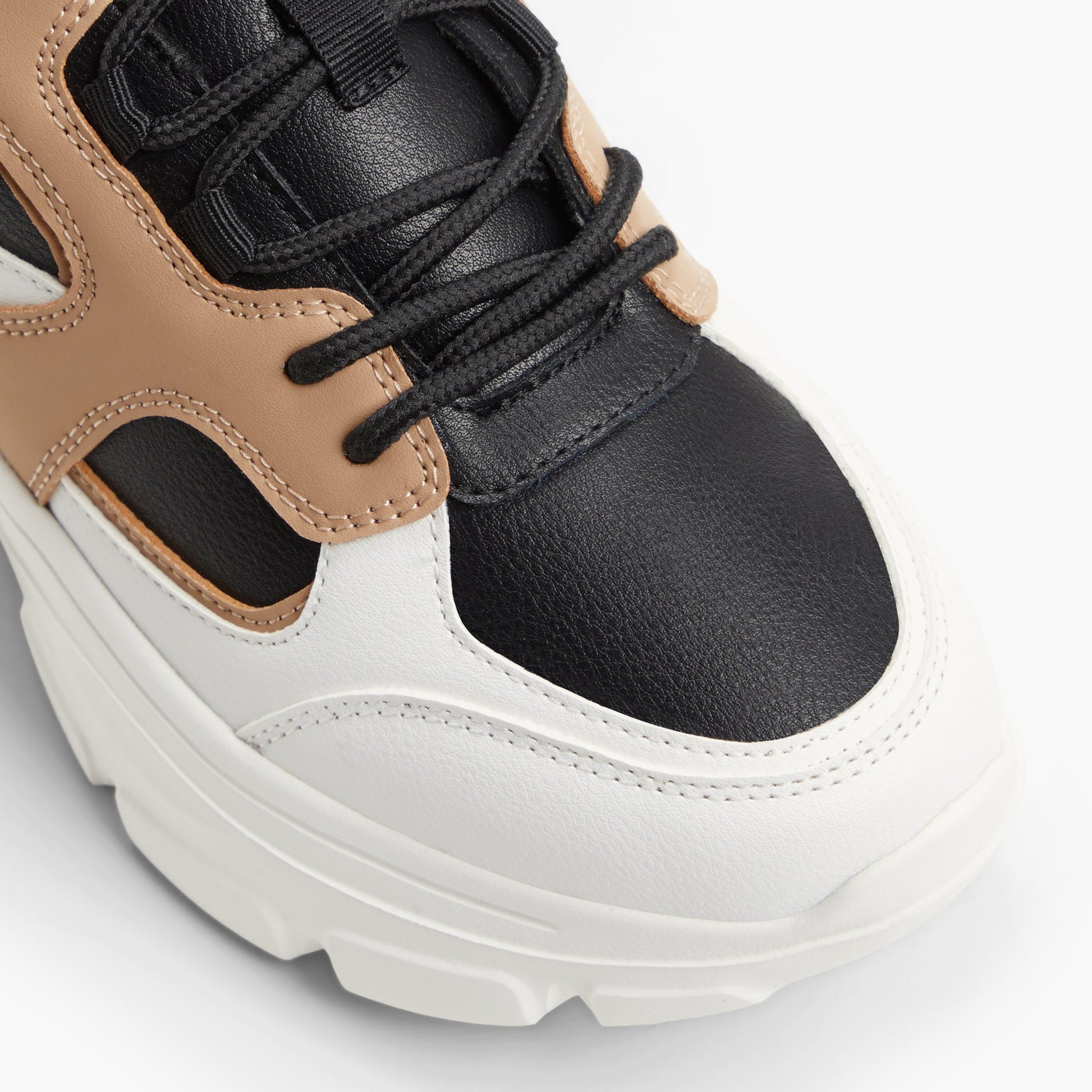Close-up of the Black Multi Lillah Chunky Low-Top Sneakers