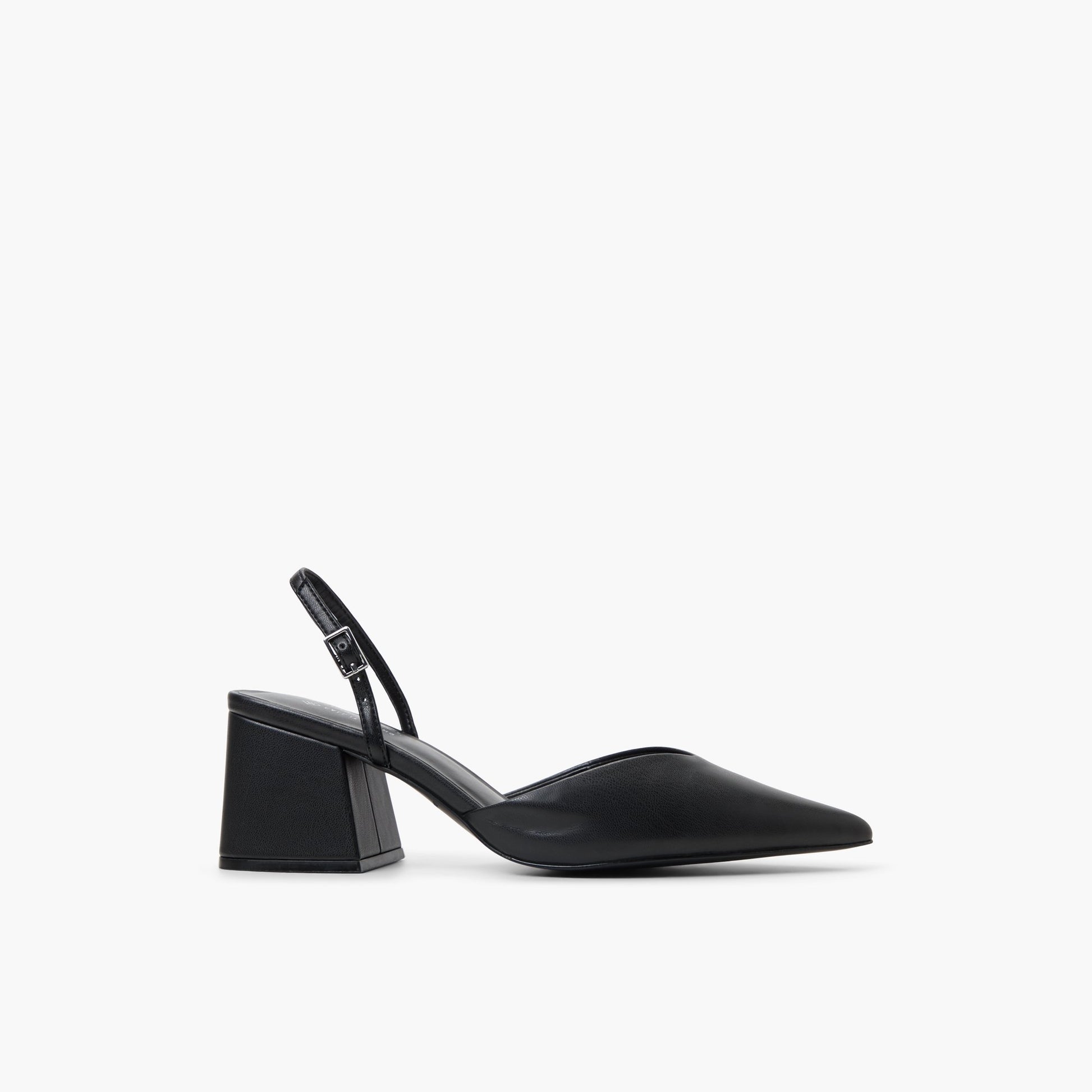 Main View of Black Samiraa Slingback Block Heels for Womens