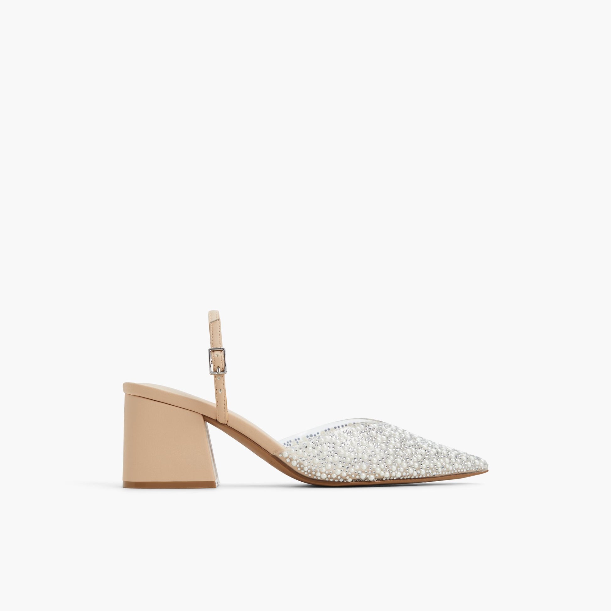Main View of Clear Samiraa Slingback Block Heels for Womens