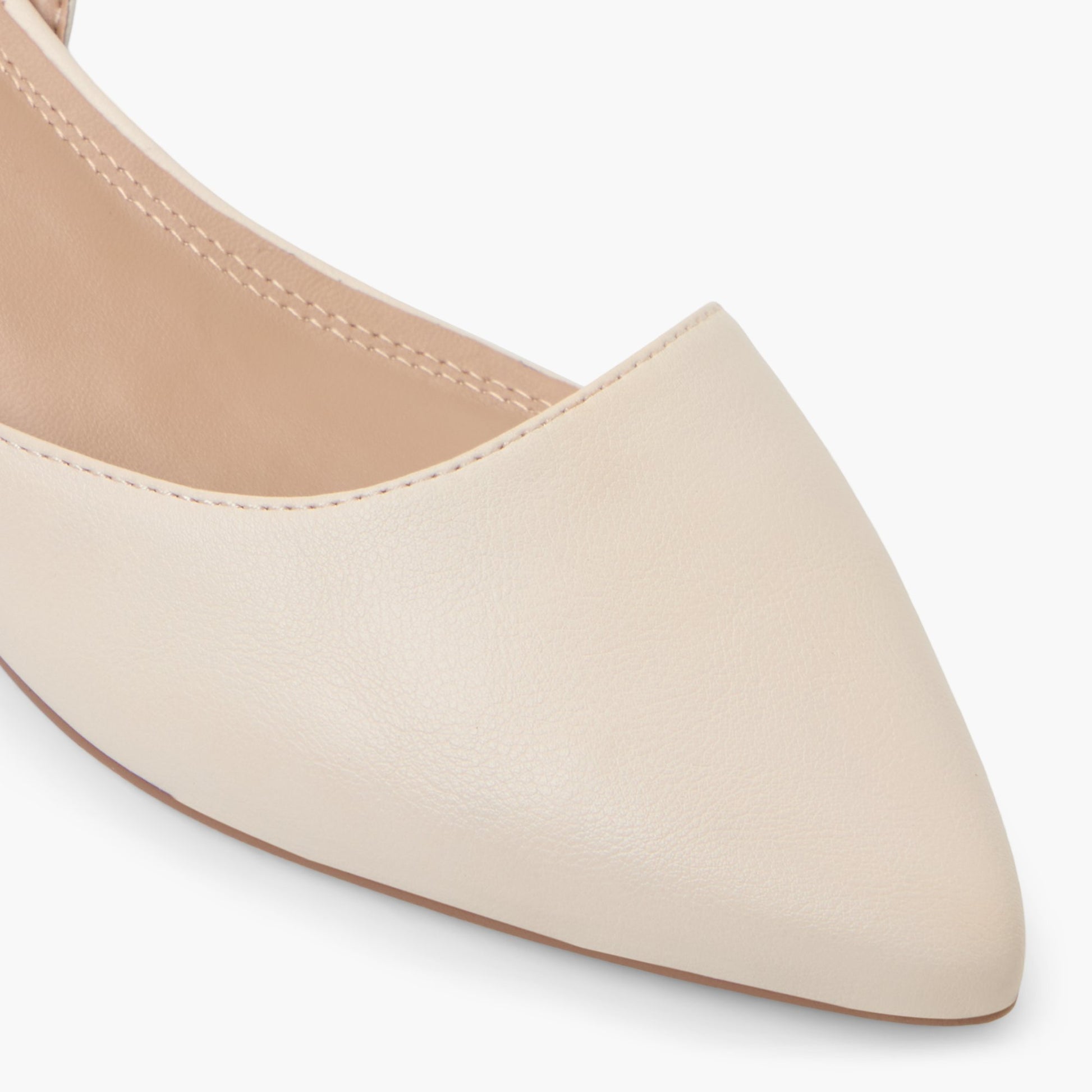 Close-up of the Bone Sundayy Slingback Block Heels