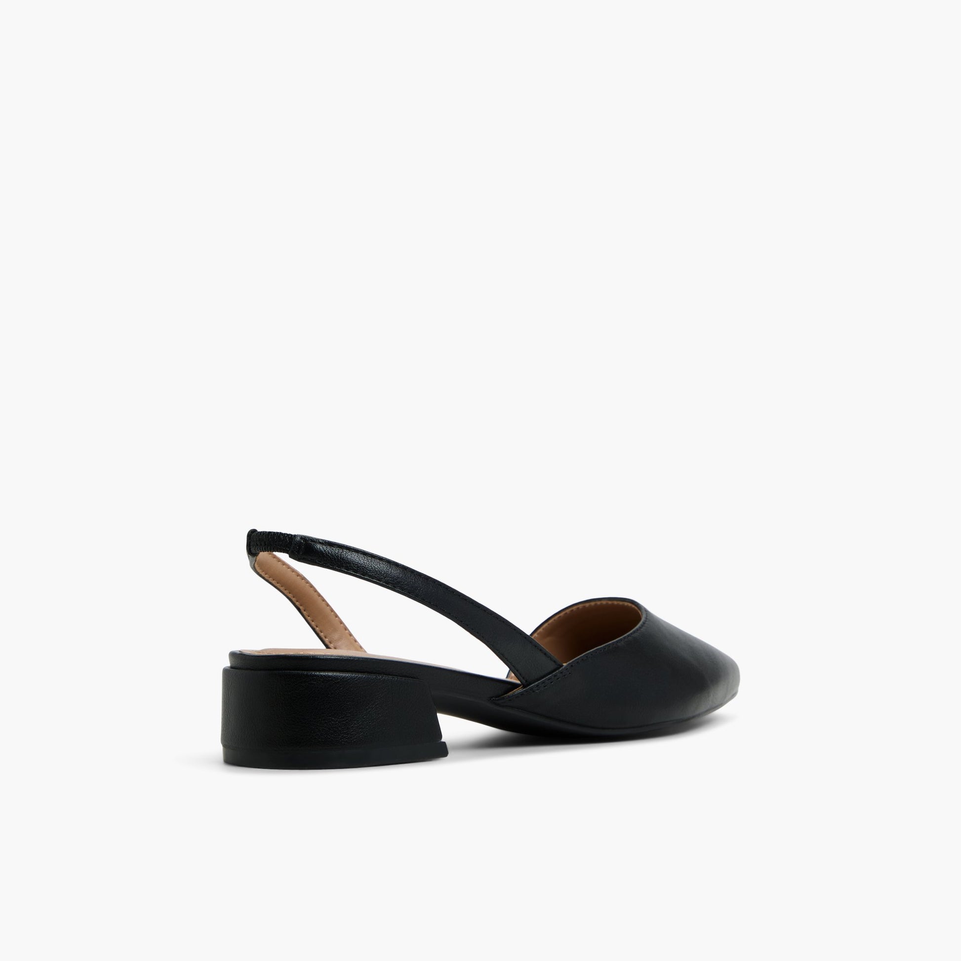 Test FR:Three-quarter angle of Noir Sundayy talons bloc à bride's back side