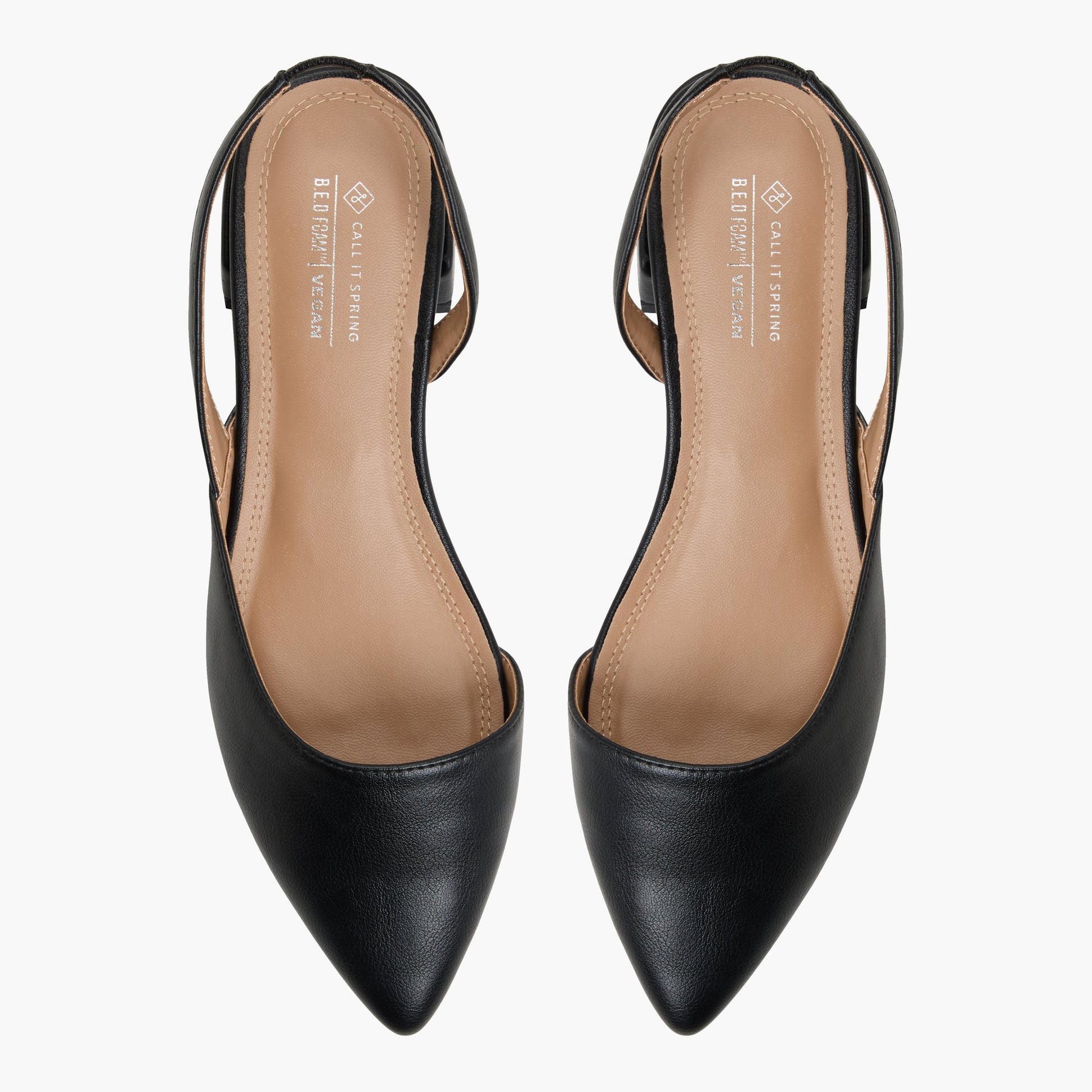 Test FR:Top-down view of the Noir Sundayy talons bloc à bride