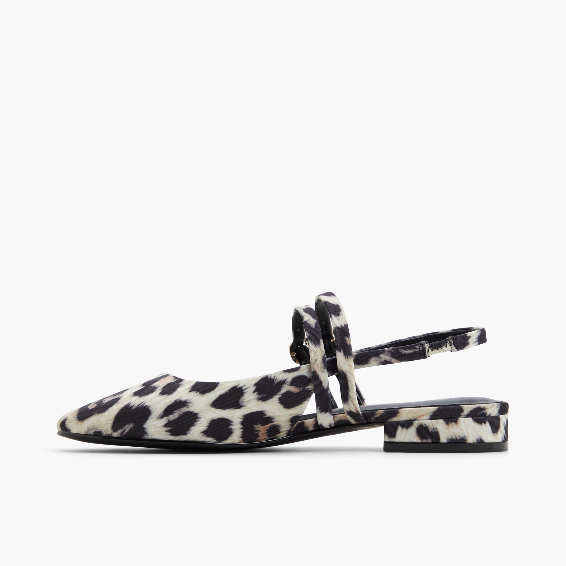 Side view of Brown Overflow Luucia Slingback Mary Janes