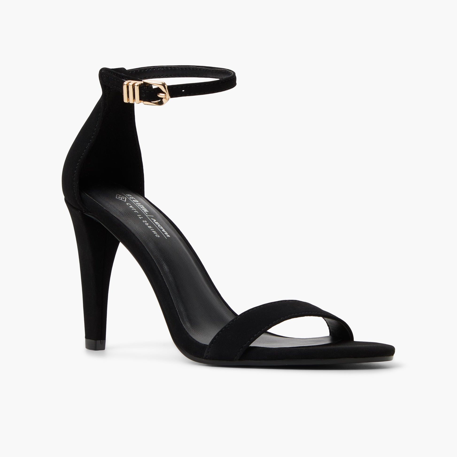 Three-quarter angle of Black Jordynn High Heel Sandals's front side