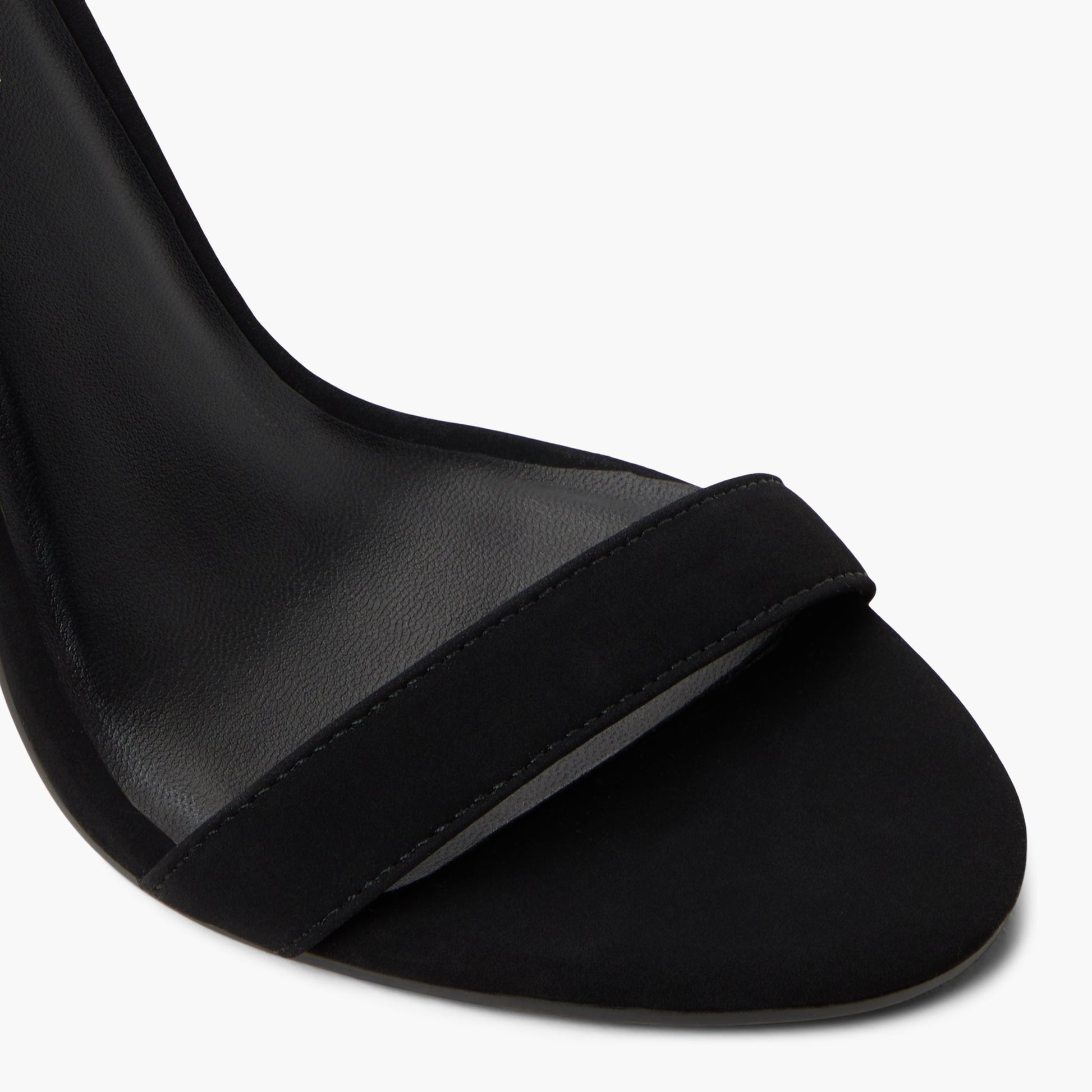 Close-up of the Black Jordynn High Heel Sandals