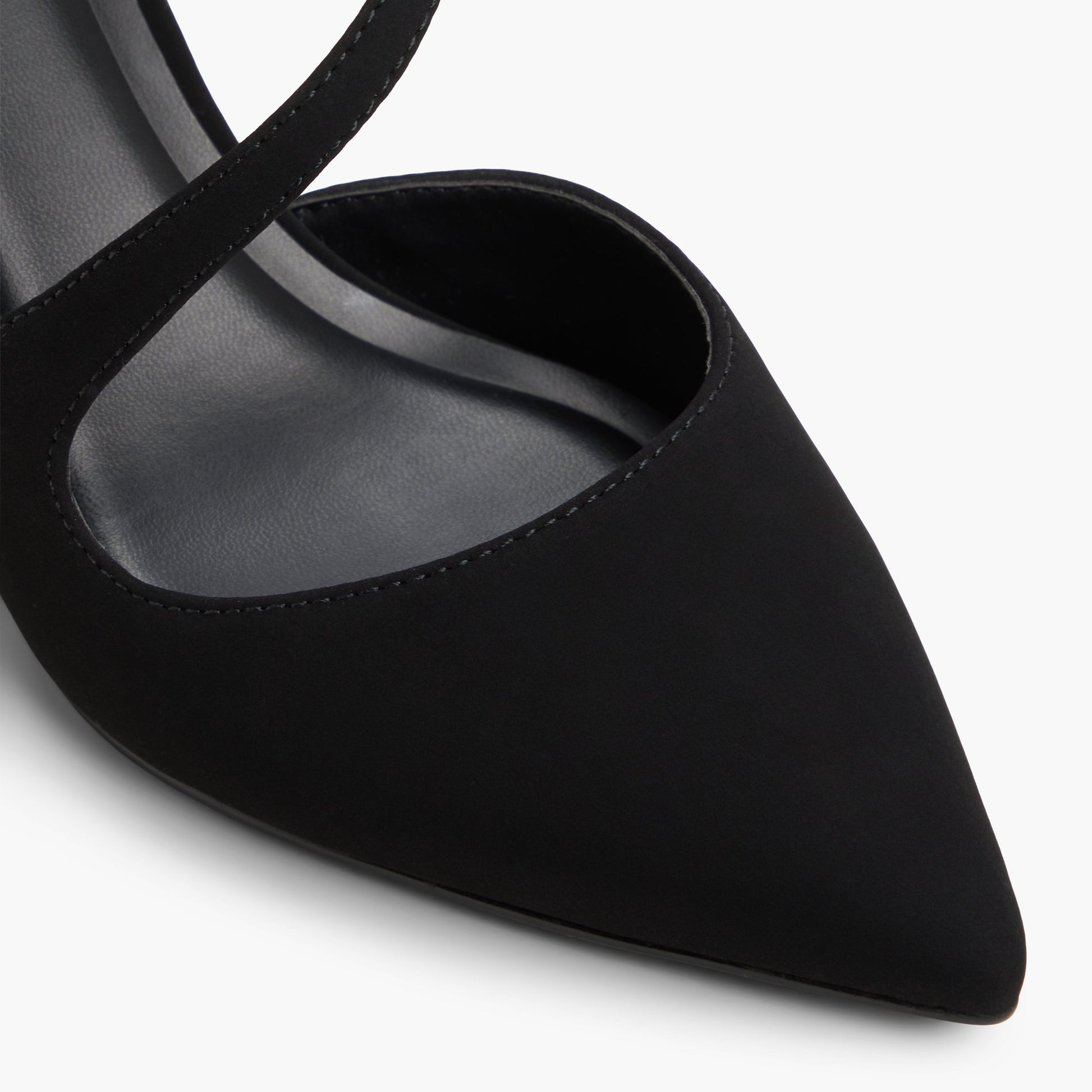 Close-up of the Black Novaah Slingback Heels
